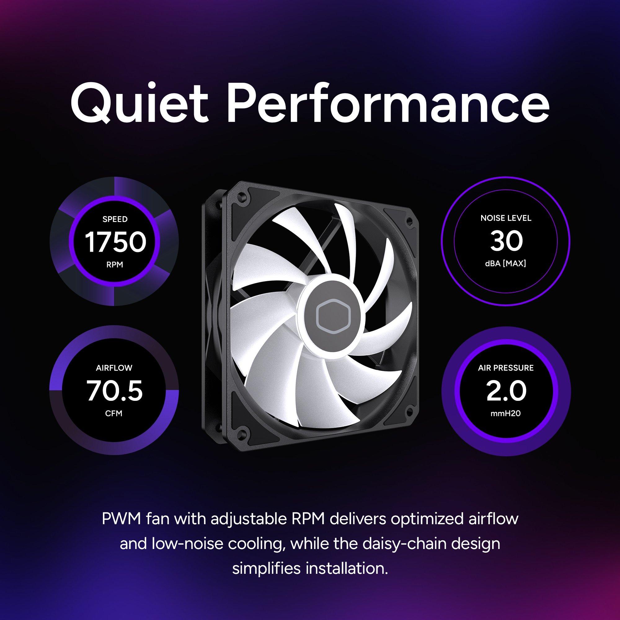 Schwarz - Cooler Master - MasterLiquid 240 Core II ARGB AIO CPU Liquid Cooler 240mm Intel AMD Black - 6