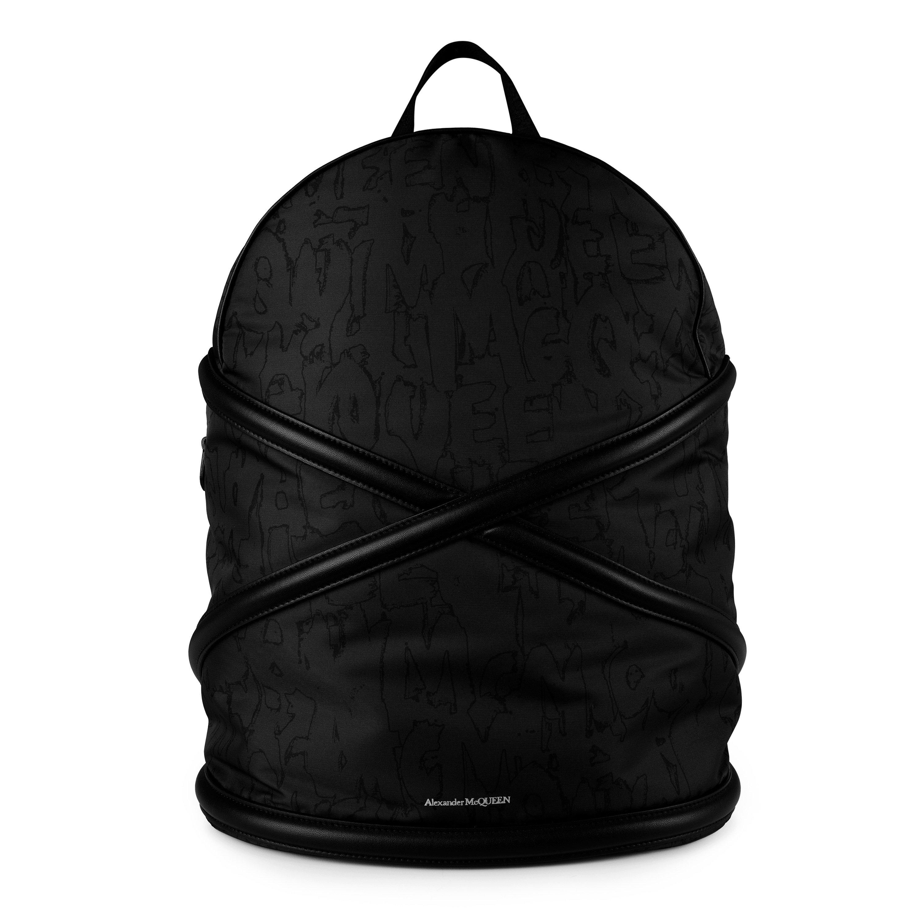 Alexander McQueen The Harness Print Backpack Back Packs Cruise Fashion