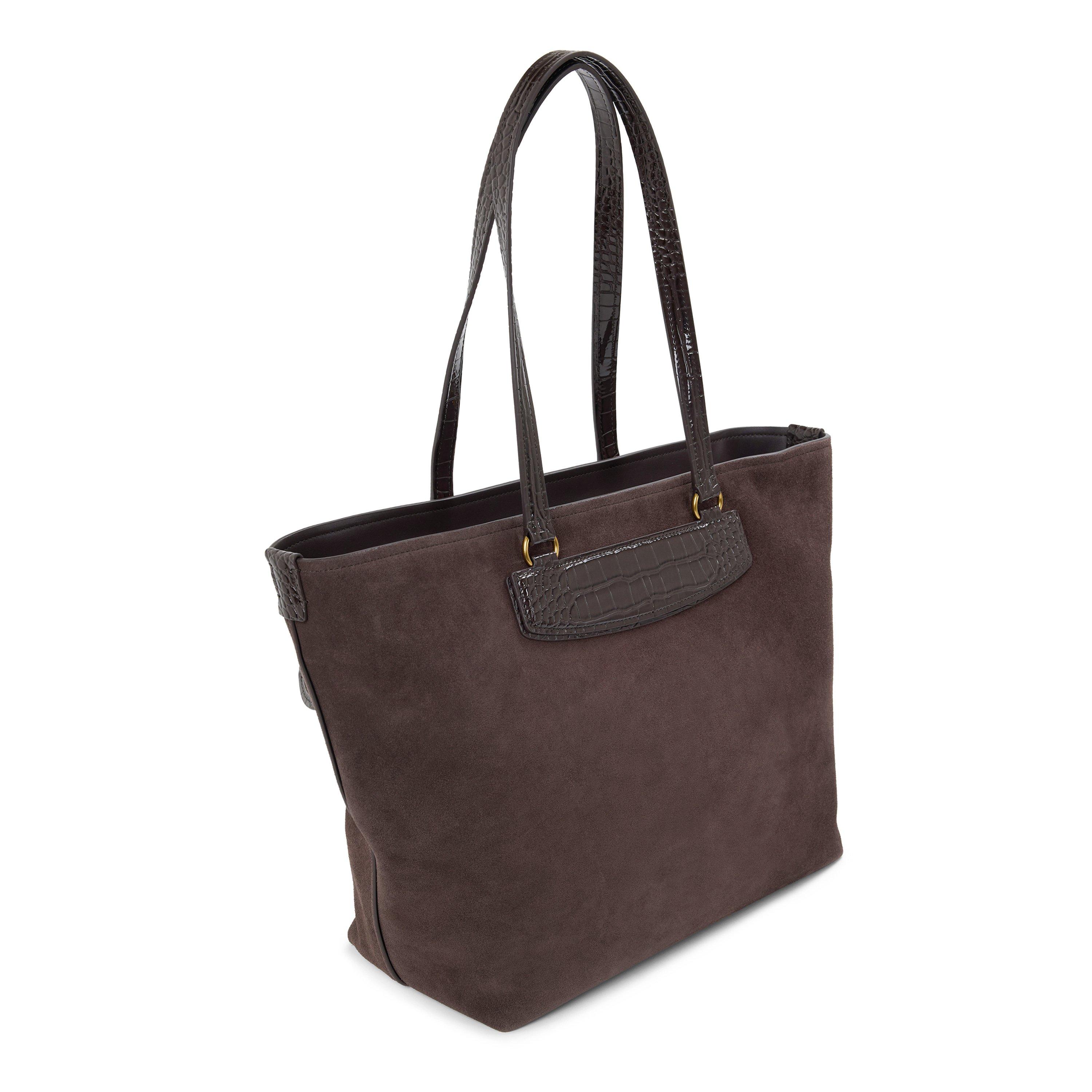 CHOCOLATE - MICHAEL Michael Kors - Women's Jet Set Travel Embossed Suede Tote - 2