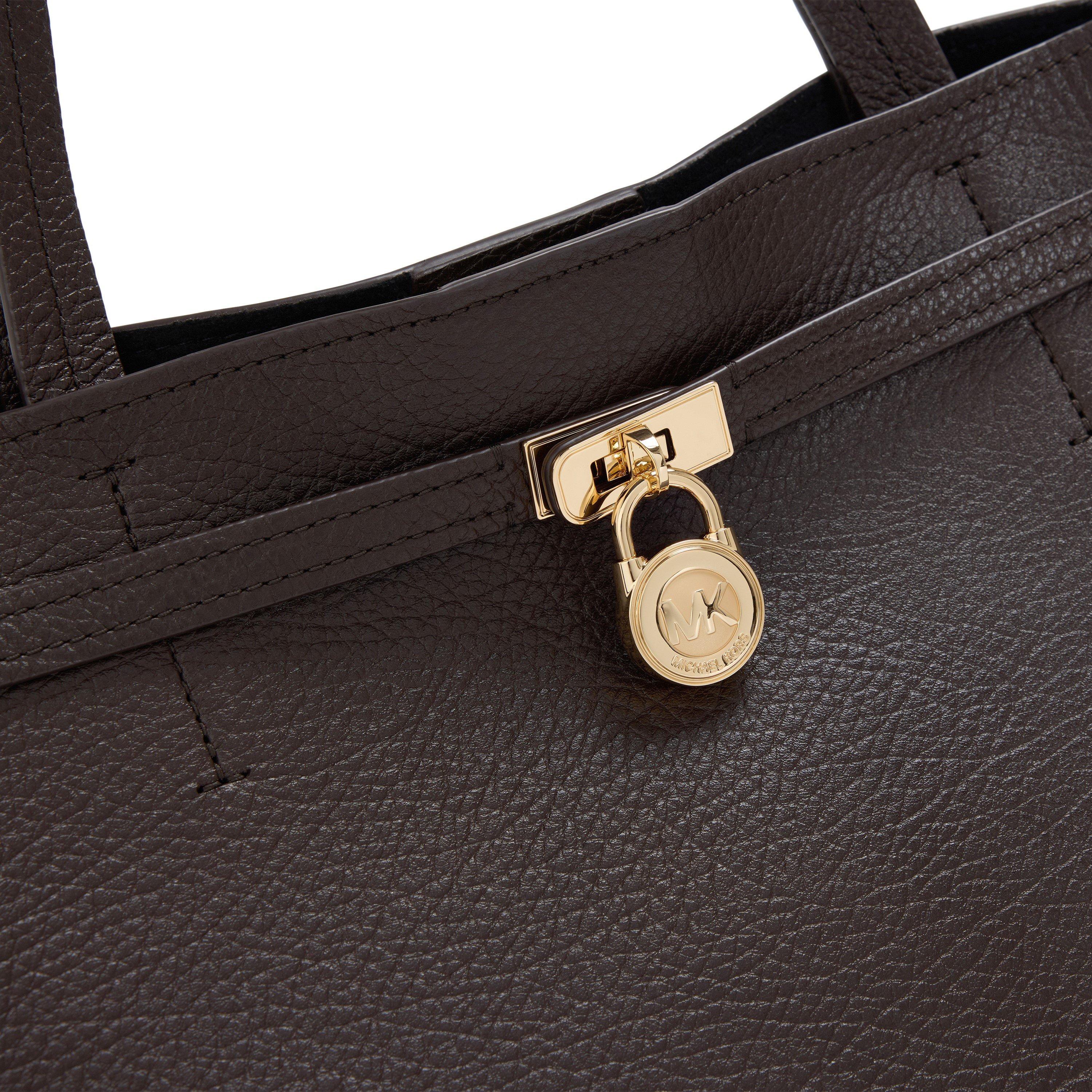 CHOCOLATE - MICHAEL Michael Kors - Women's Hamilton Moderne Large Fold Leather Tote Bag - 3