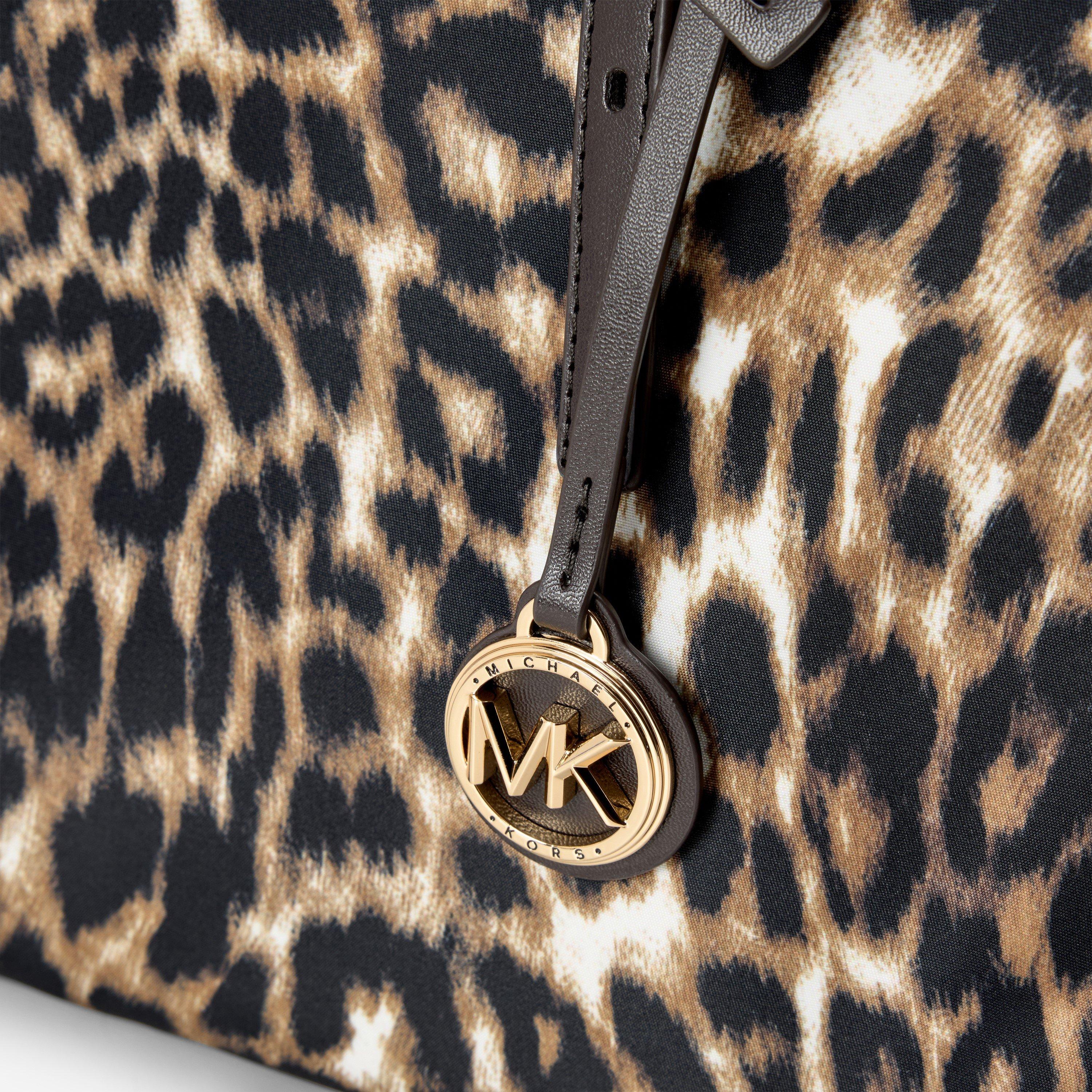 BURNT KHAKI - MICHAEL Michael Kors - Women's Zadie Medium East-West Top-Zip Leather Tote Bag - 3