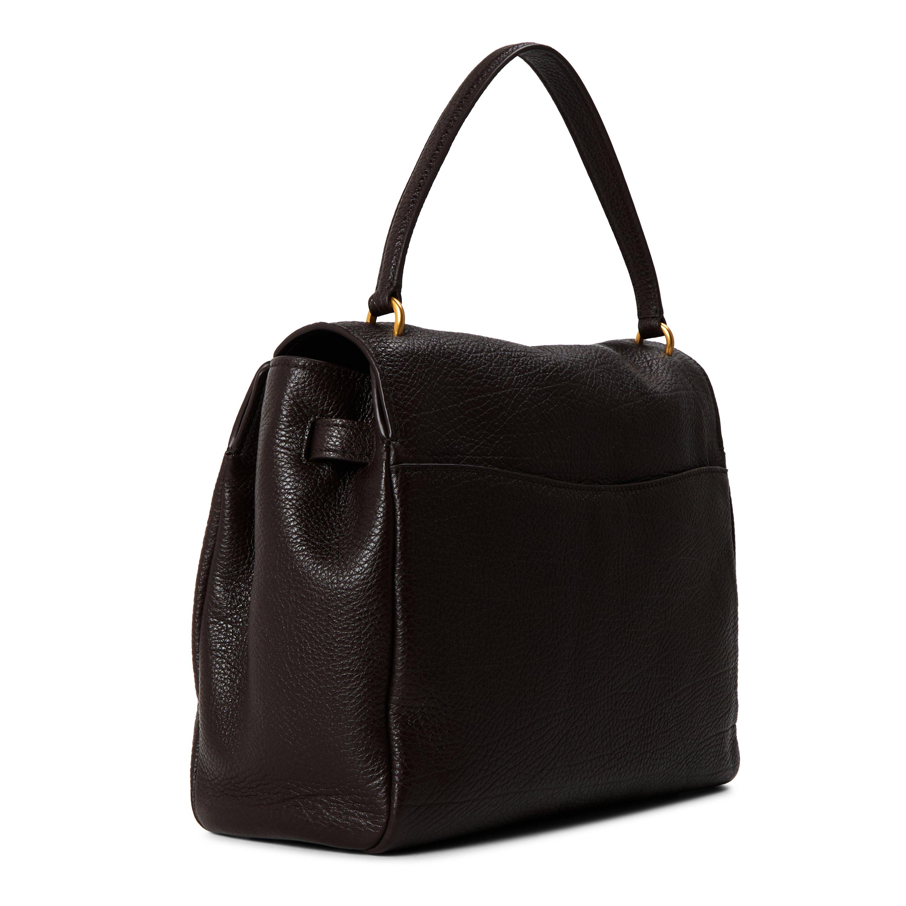 CHOCOLATE - MICHAEL Michael Kors - Women's Hamilton Moderne Leather Flap Satchel Large - 2