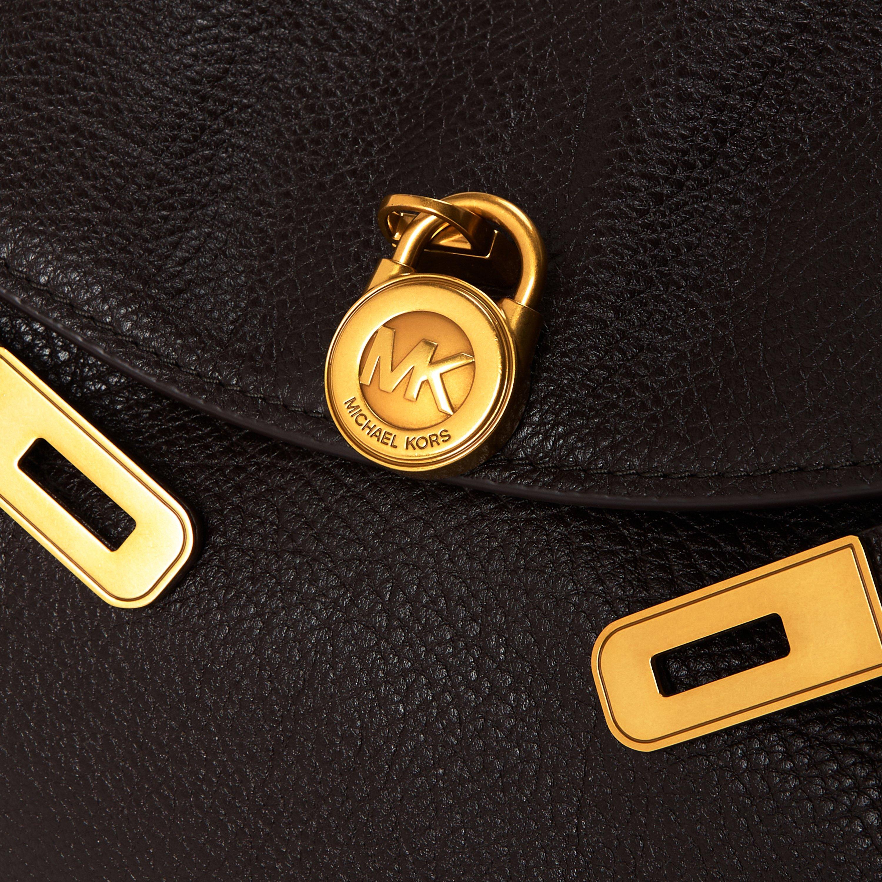 CHOCOLATE - MICHAEL Michael Kors - Women's Hamilton Moderne Leather Flap Satchel Large - 3