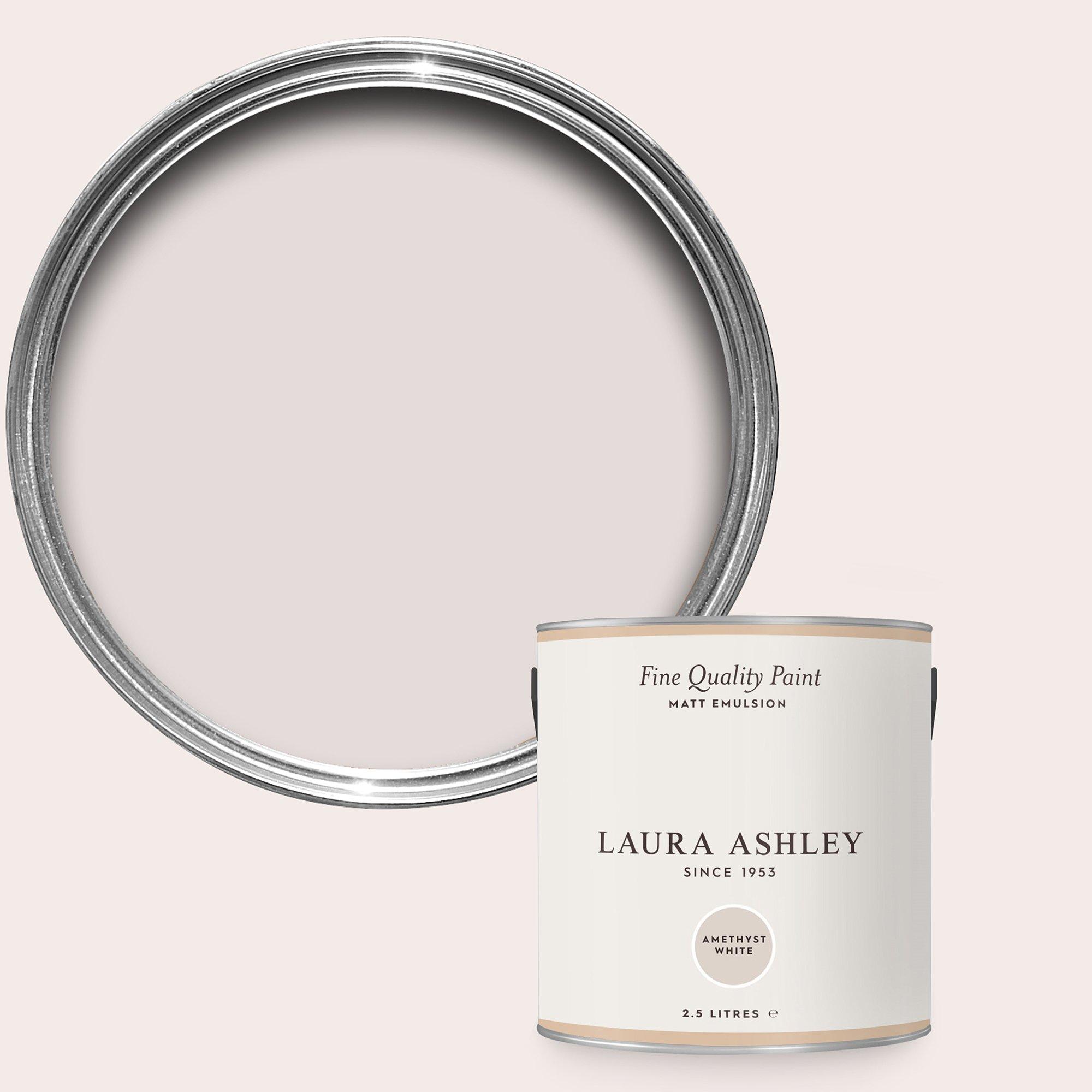 Amethyst White - Laura Ashley - Laura Ashley Matt Emulsion Paint  - Amethyst White - 1