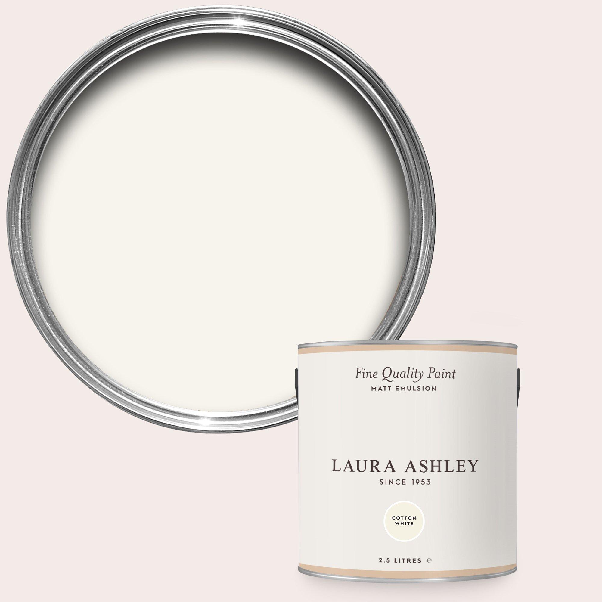 Cotton White - Laura Ashley - Laura Ashley Matt Emulsion Paint - Cotton White - 1