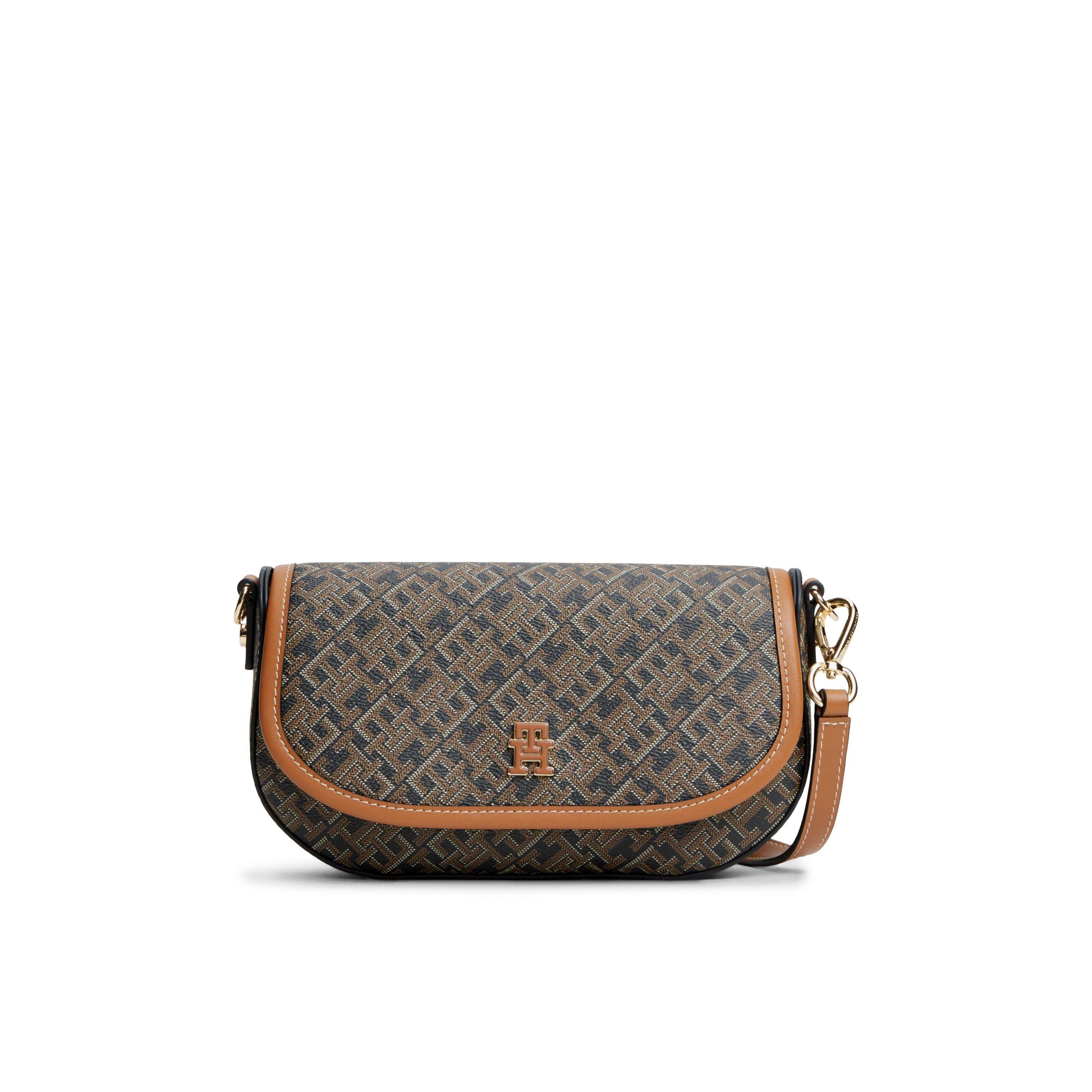 Black Mix - Tommy Hilfiger - Women's Monogram Saddle Bag - 1