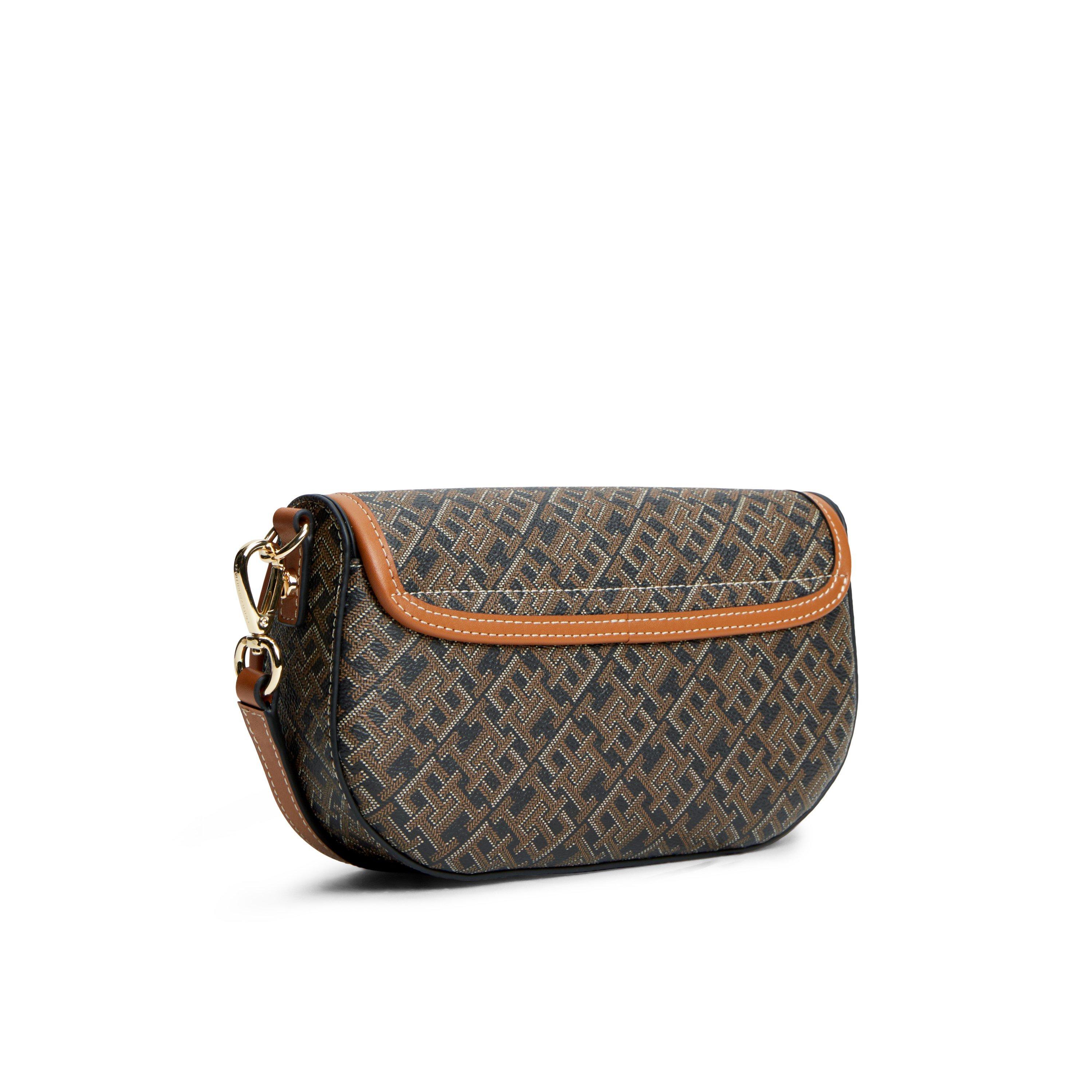 Black Mix - Tommy Hilfiger - Women's Monogram Saddle Bag - 3