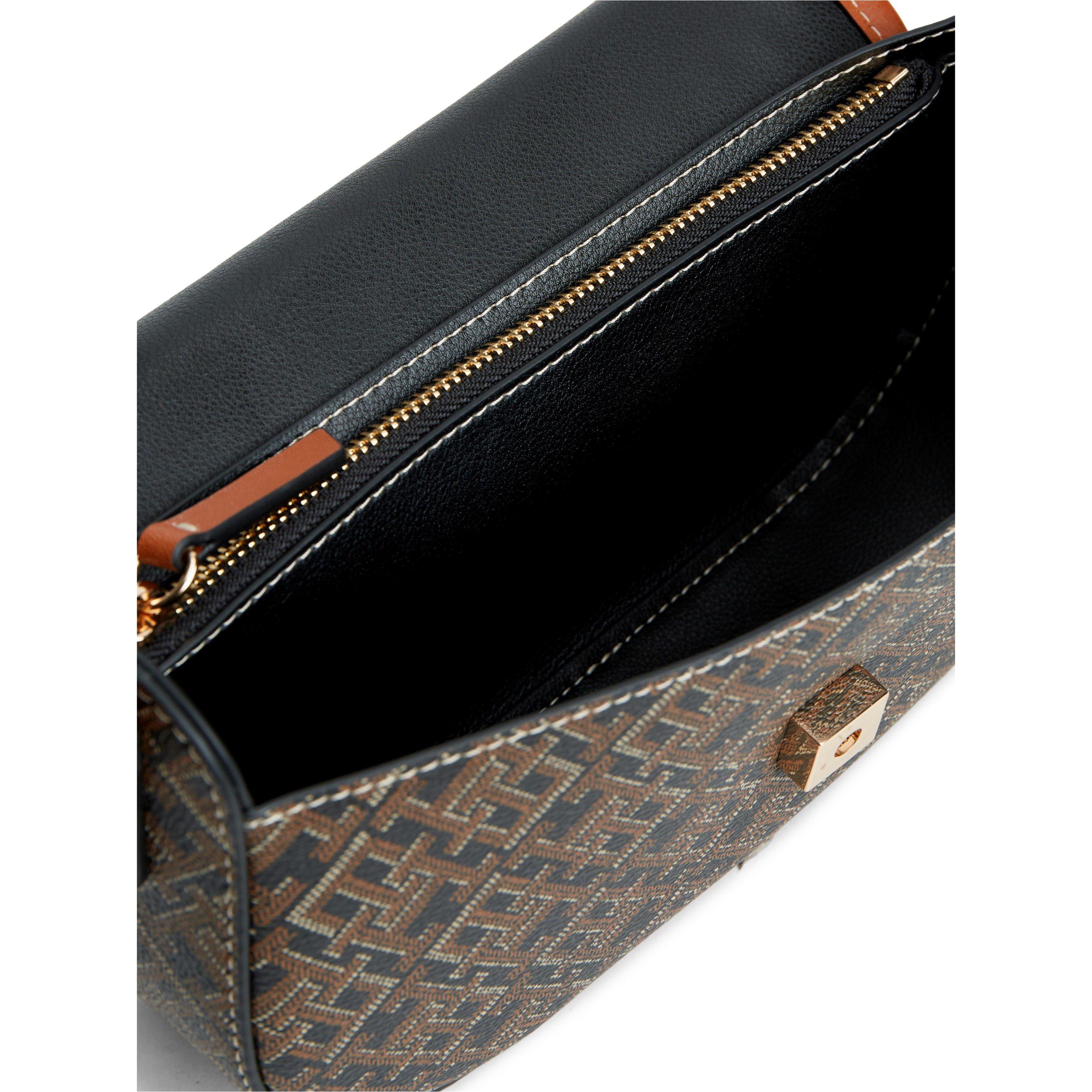 Black Mix - Tommy Hilfiger - Women's Monogram Saddle Bag - 4