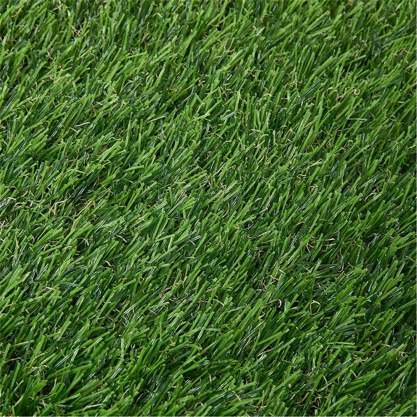 Light Green - Breeins - 11pcs Interlocking Artificial Grass Deck Tiles - 7