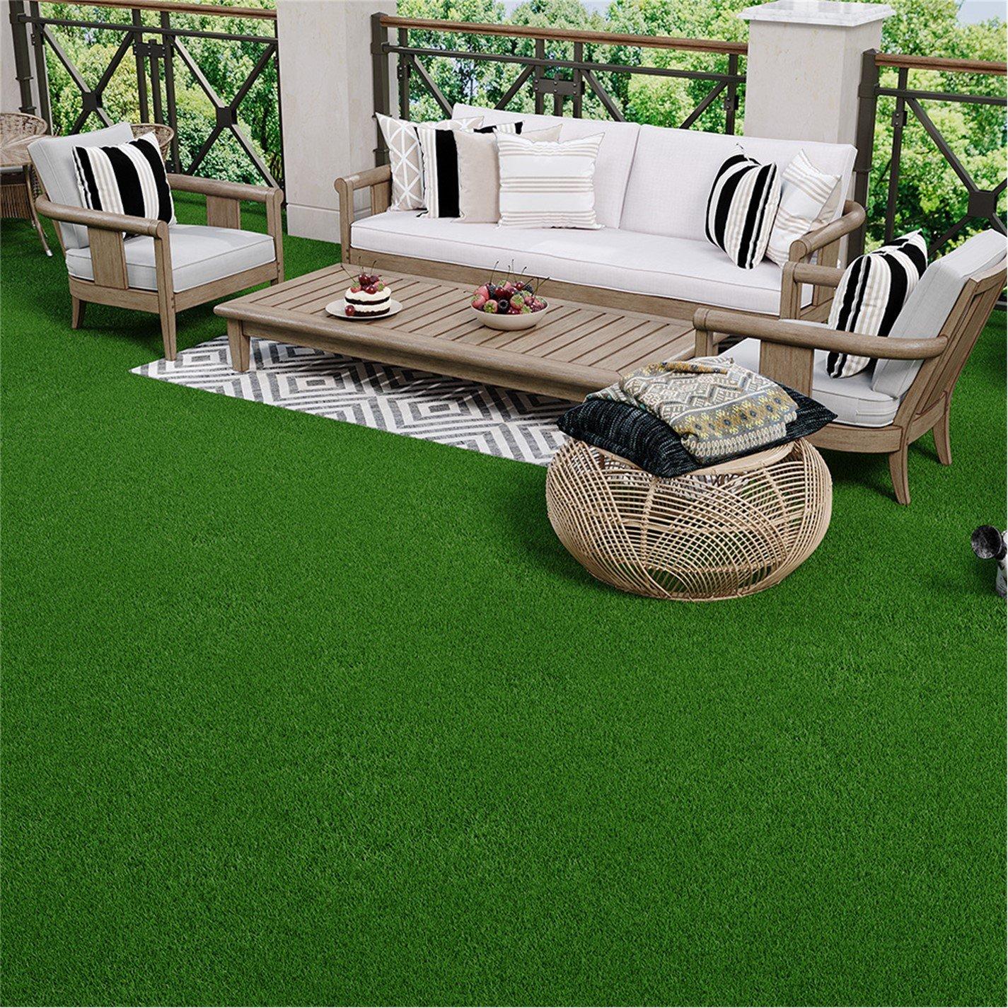 Breeins 11pcs Interlocking Artificial Grass Deck Tiles
