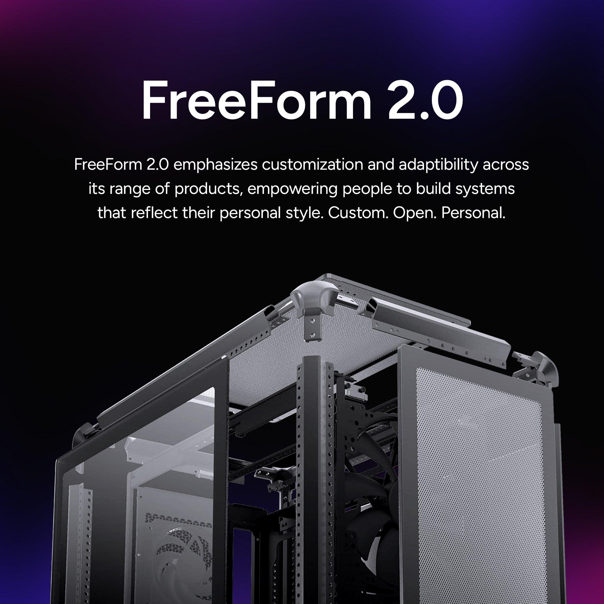 Black - Cooler Master - Master Frame 500 Mesh ARGB Computer Case - 3