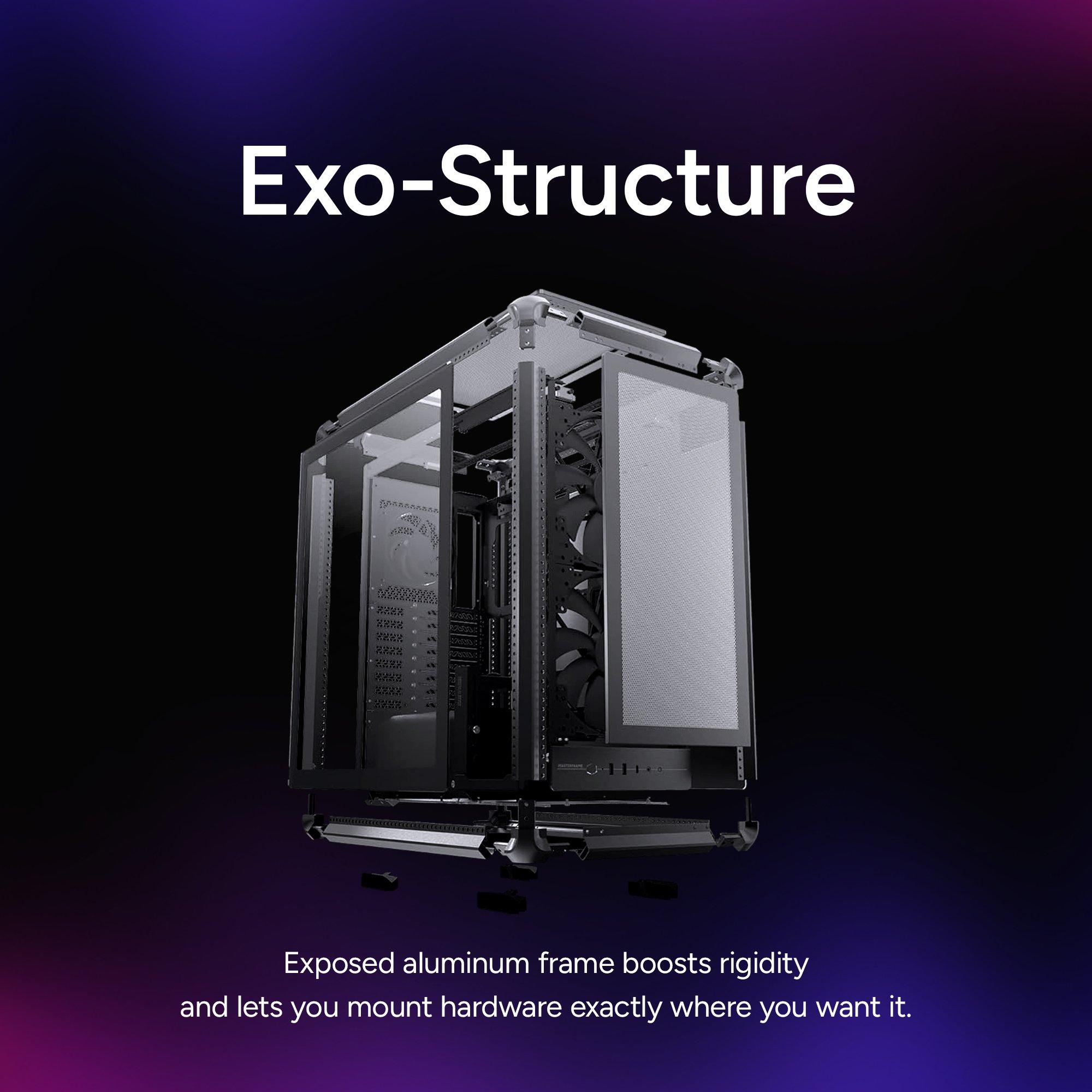 Black - Cooler Master - Master Frame 500 Mesh ARGB Computer Case - 4