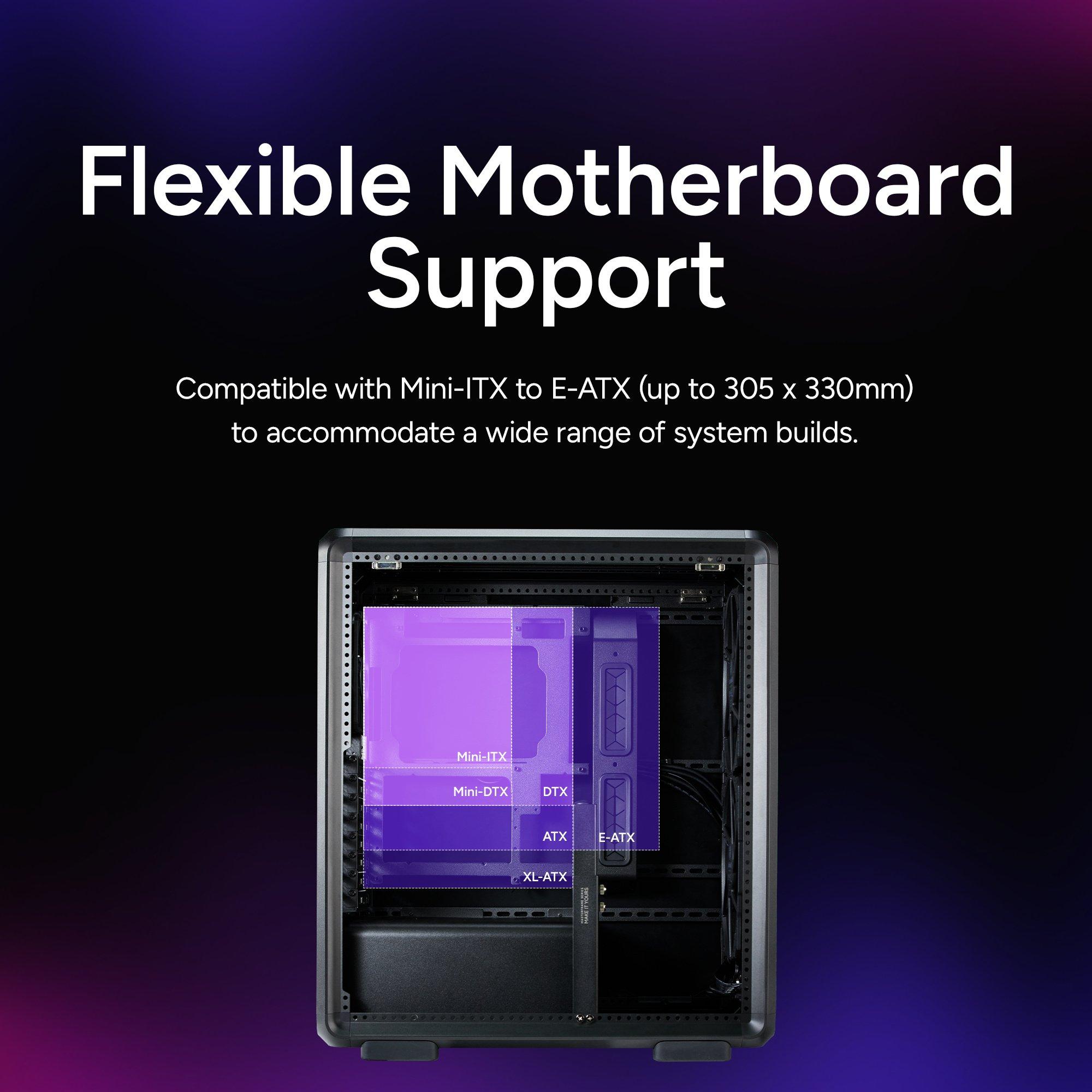 Black - Cooler Master - Master Frame 500 Mesh ARGB Computer Case - 6