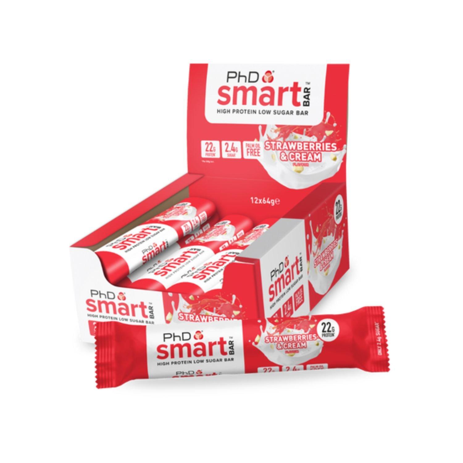 Phd  Smart Protein Bar (12 Bars) - New: Strawberri - Pack of 12