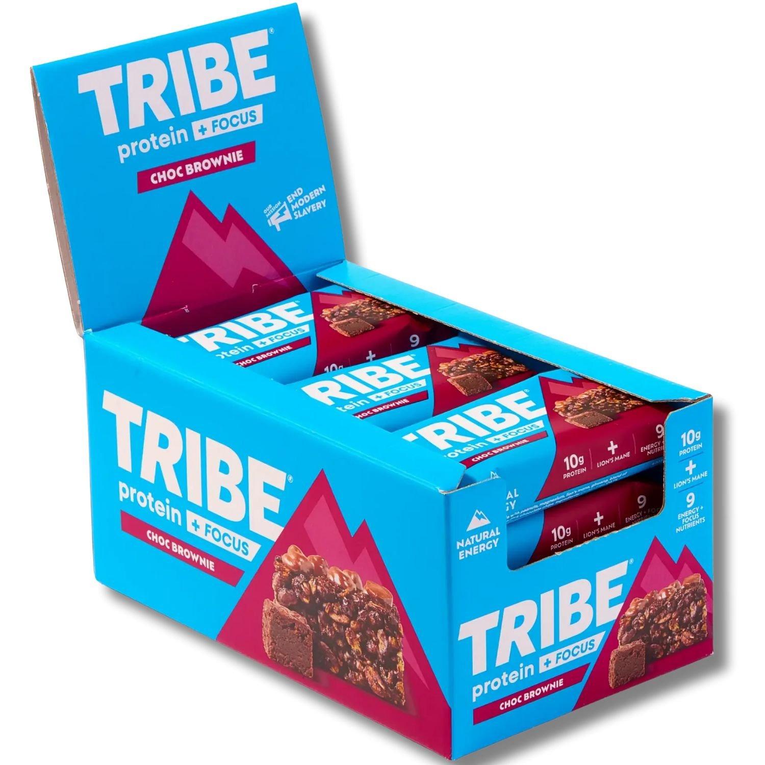 Tribe  Protein + Focus (12 X 60G Bars) - Choc Brownie - Pack of 12