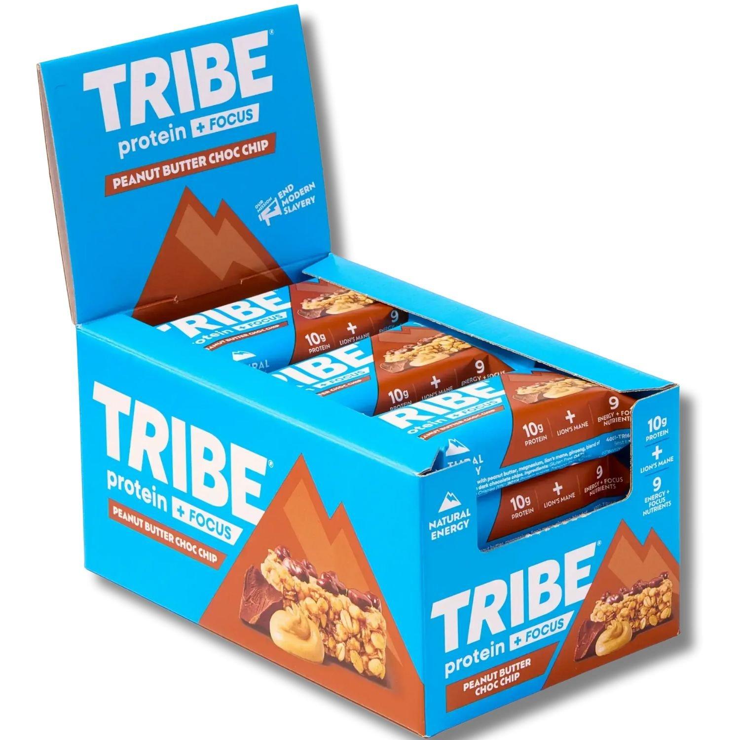 Tribe  Protein + Focus (12 X 60G Bars) - Peanut Butter C - Pack of 12