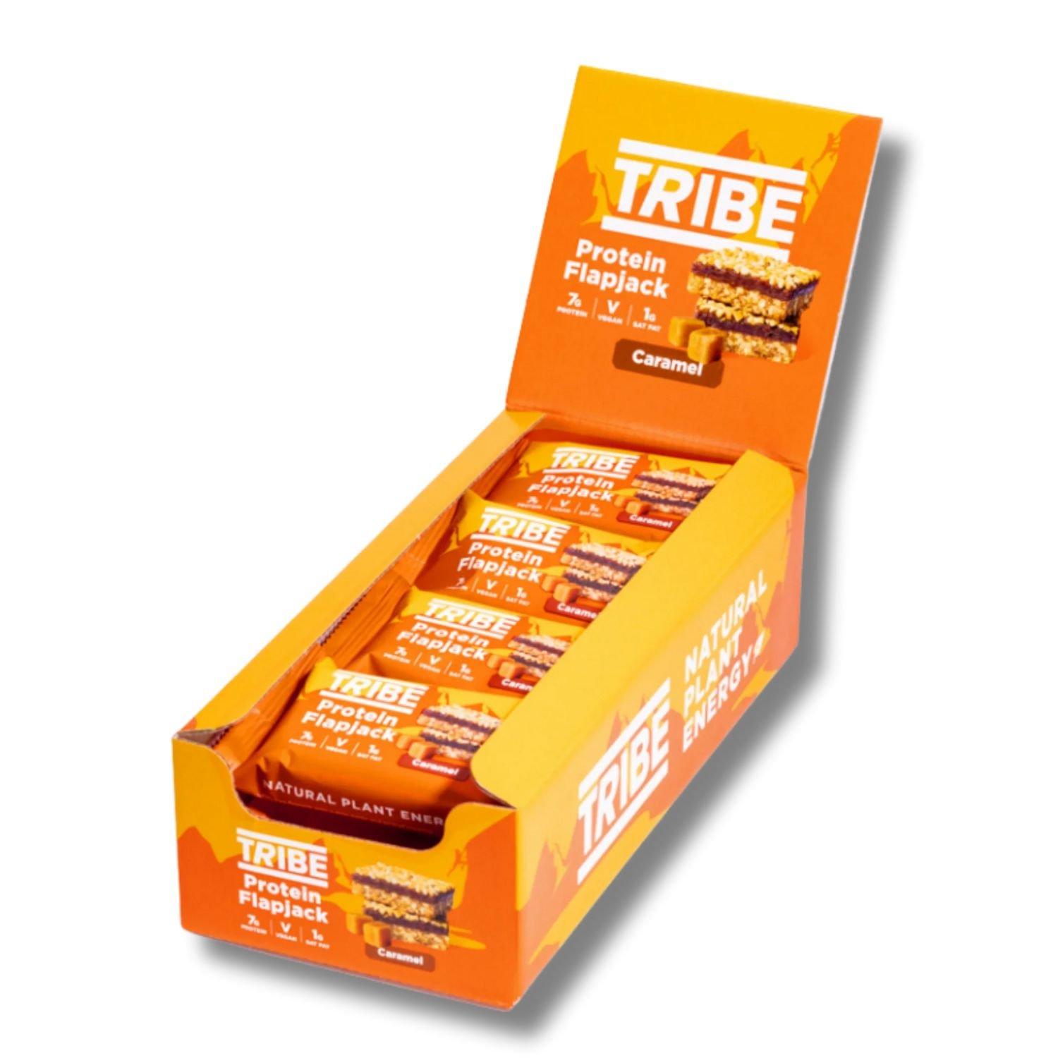Caramel - Tribe - Tribe Vegan Protein Flapjack Bars (12 x 50g Bars)
