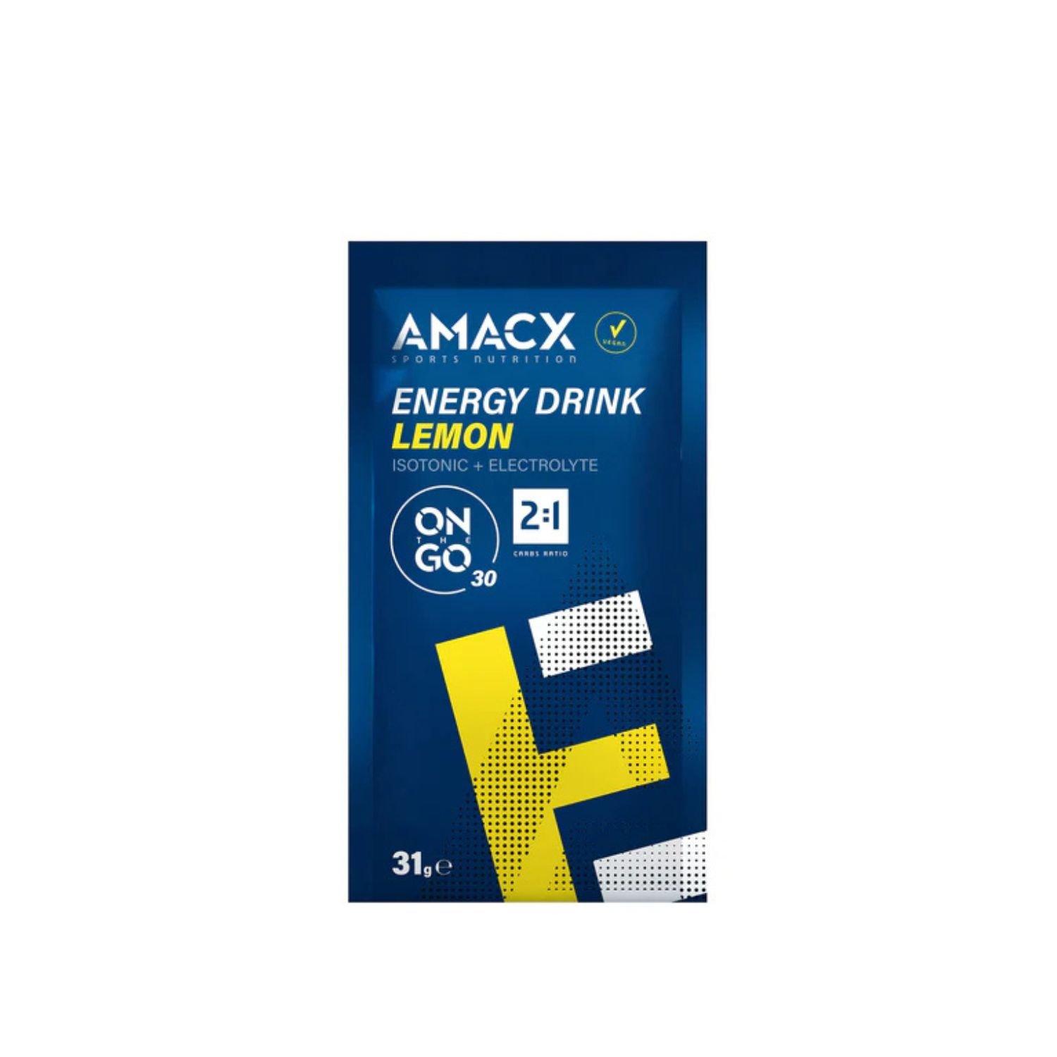 Amacx  Energy Drink On The Go Sachets (12 X 31G) - Lemon - Pack of 12