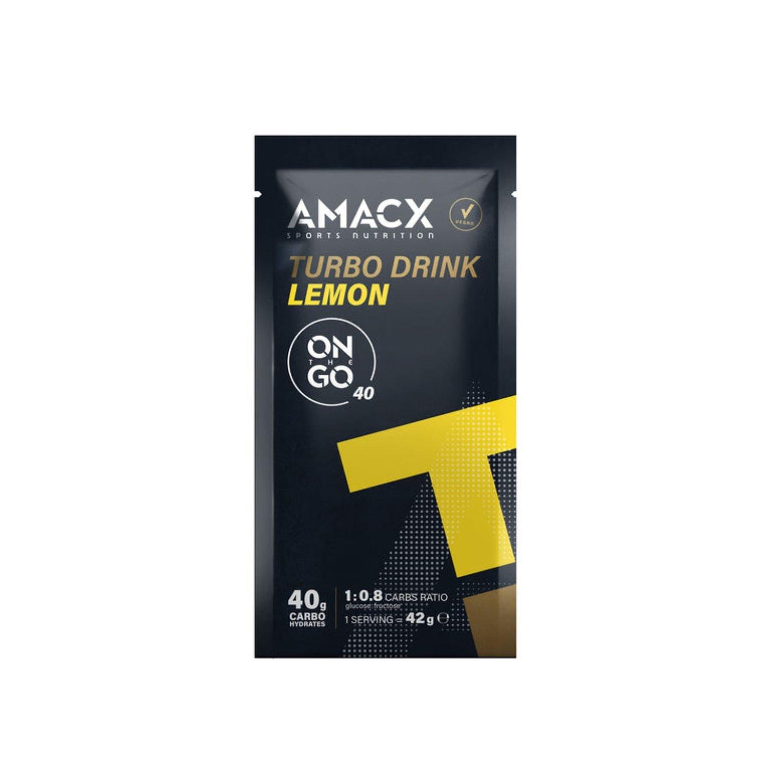 Amacx  Turbo Drink On The Go Sachets (12 X 42G) - Lemon - 12 Sachets