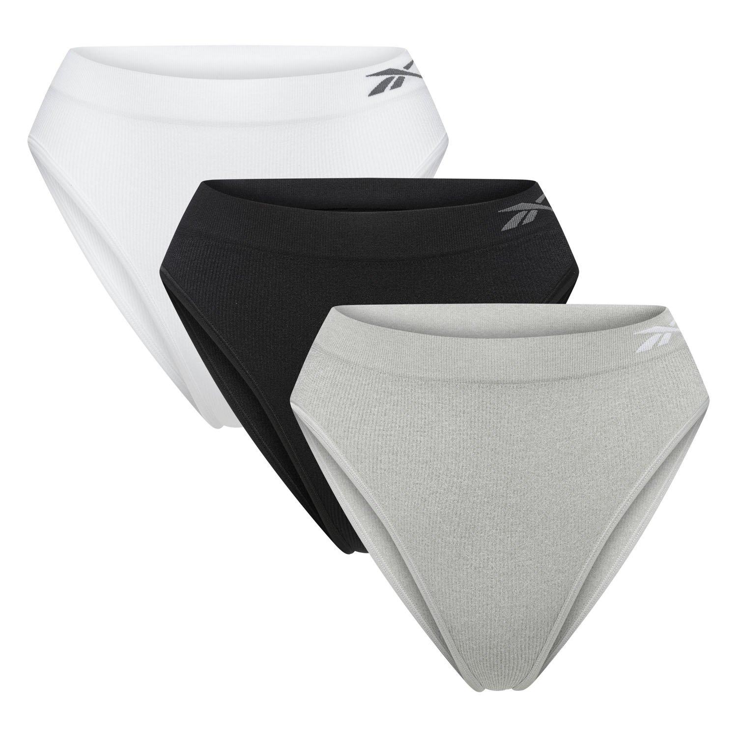 Black/Whit/Grey - Reebok - Reebok Womens 3 pack Seamless Briefs - 1