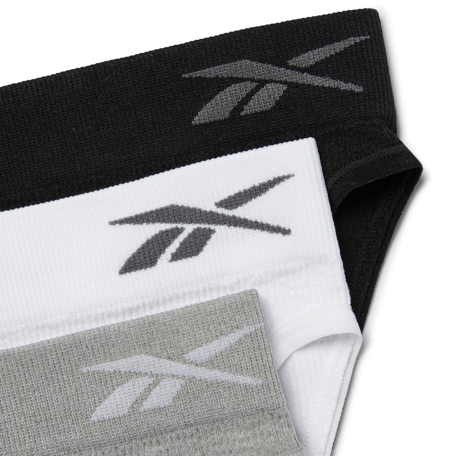 Black/Whit/Grey - Reebok - Reebok Womens 3 pack Seamless Briefs - 5