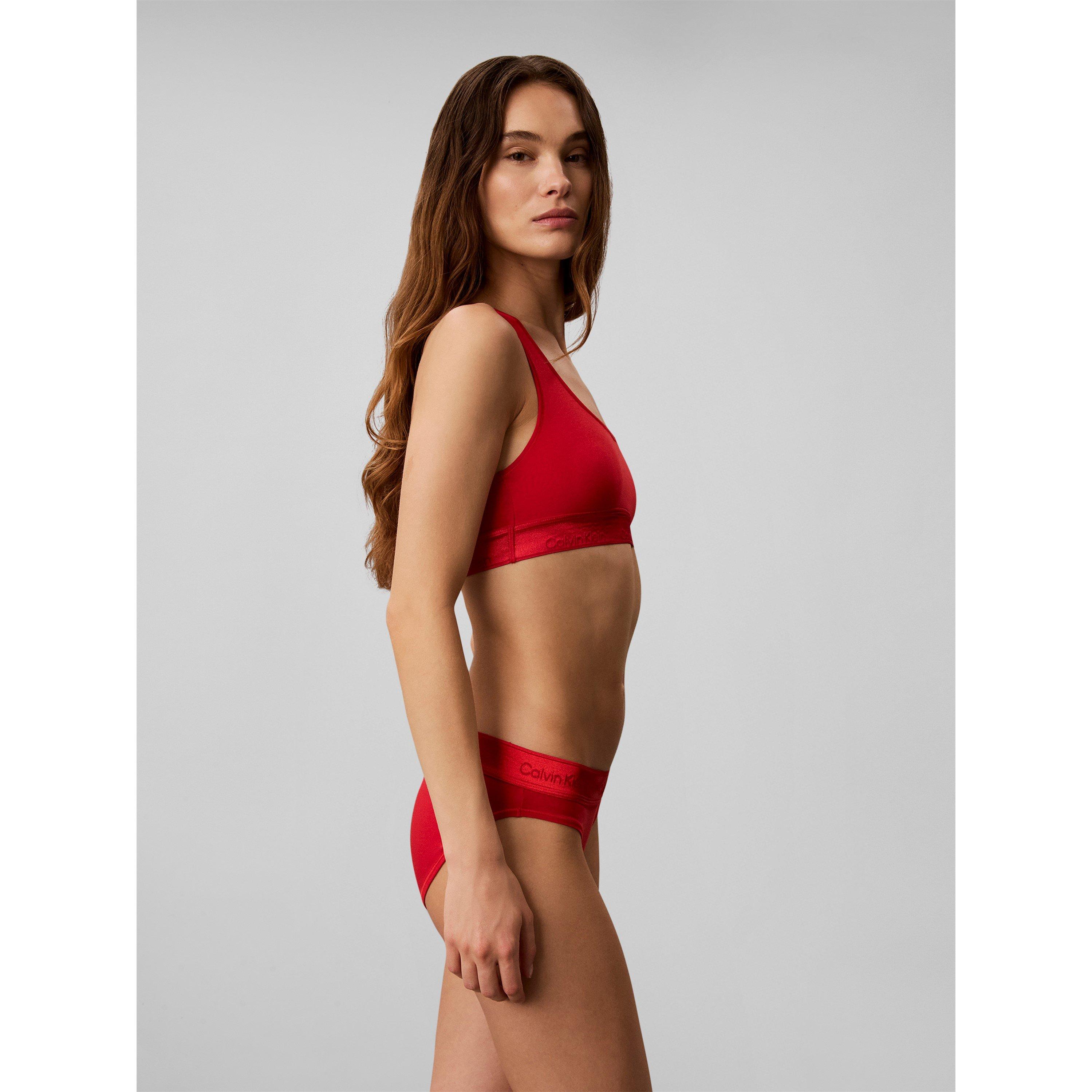 Goji Berry - Calvin Klein - Women's Modern Cotton Scoop Bralette - 6