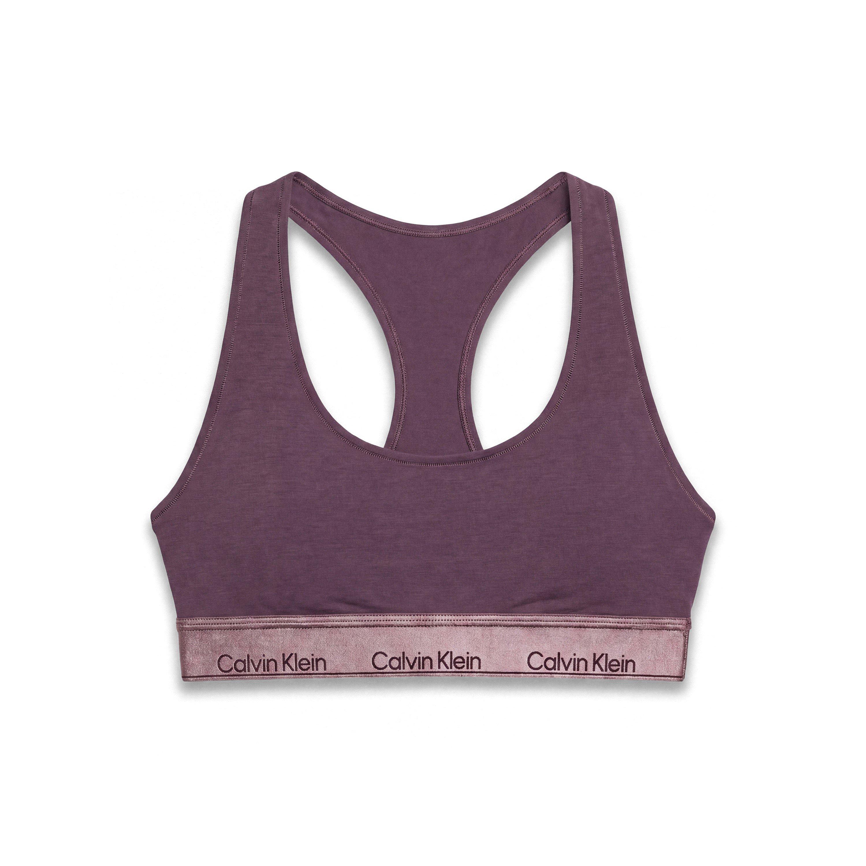 Calvin Klein Women's Modern Cotton Scoop Bralette - Vintage Violet - 14 (L)