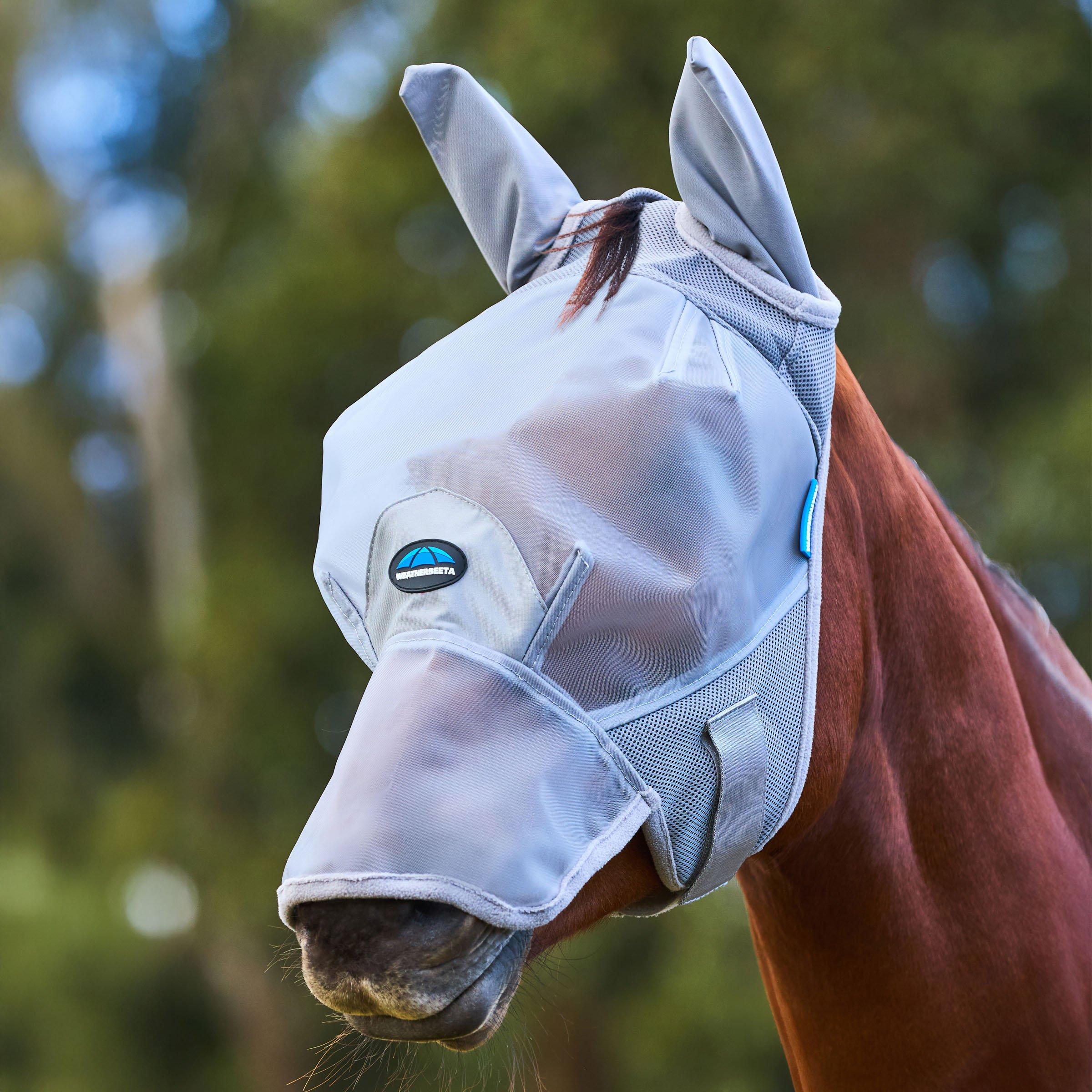 Grey - Weatherbeeta - Weatherbeeta Comfitec Fine Mesh Mask with Ears & Nose