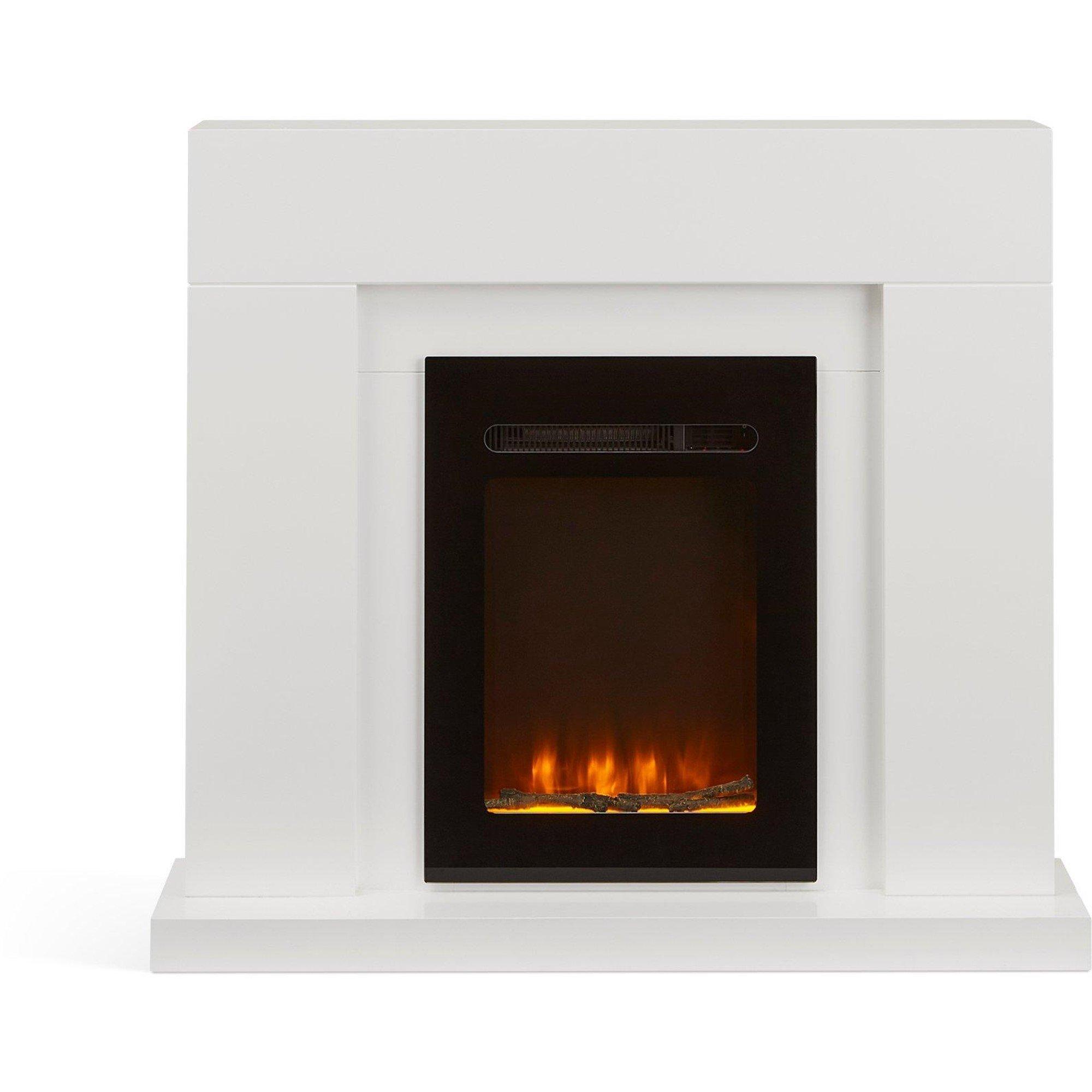 White - EGL - Electric Freestanding Alaska Fire Suite - 2