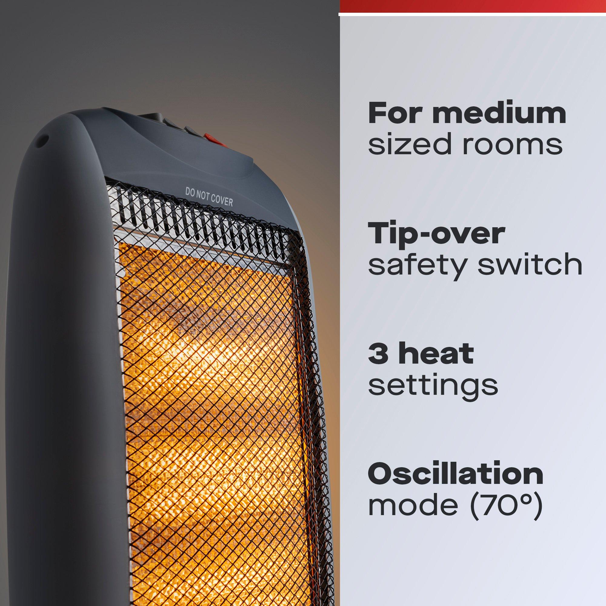 Grey - Daewoo Electricals - Halogen Heater - 2