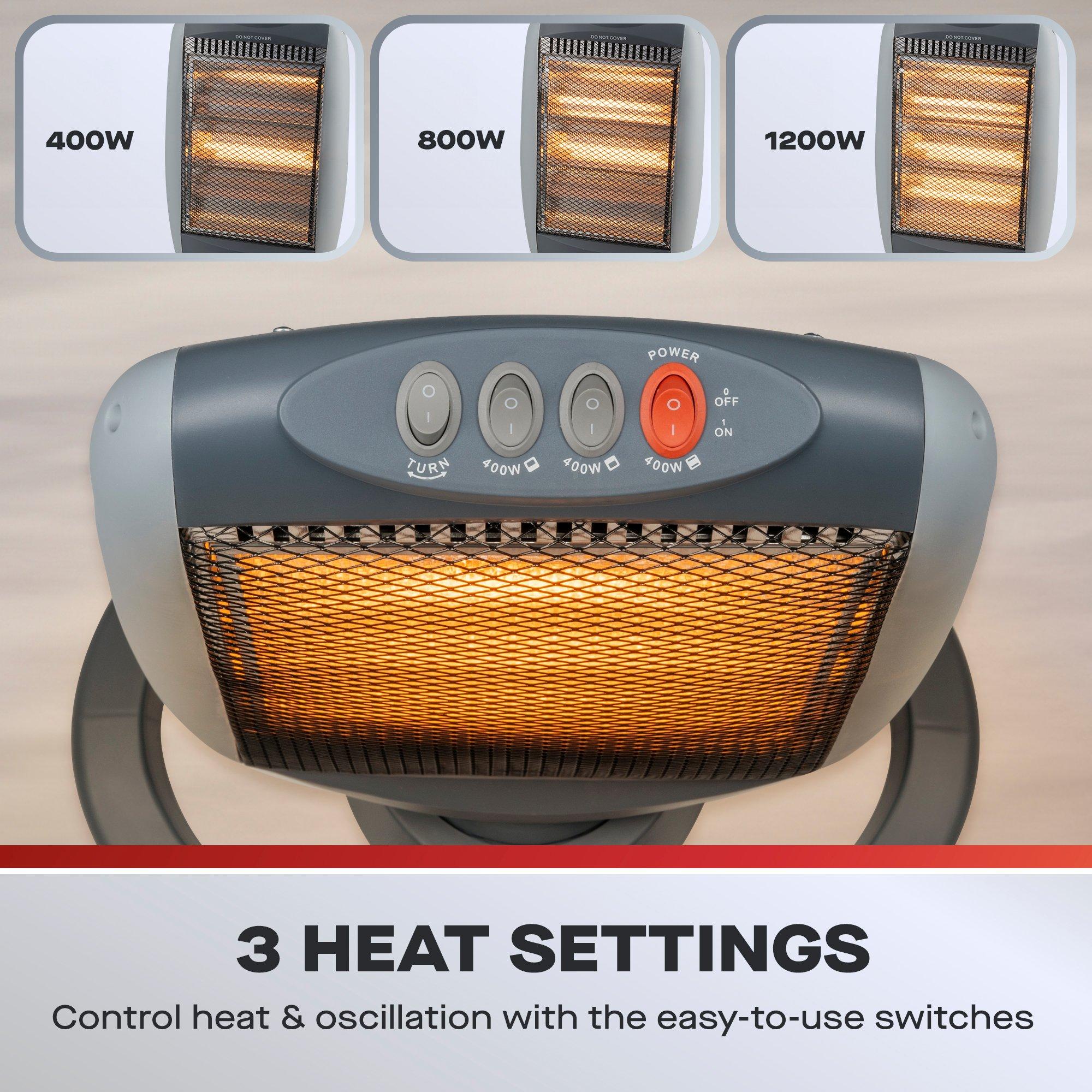 Grey - Daewoo Electricals - Halogen Heater - 5