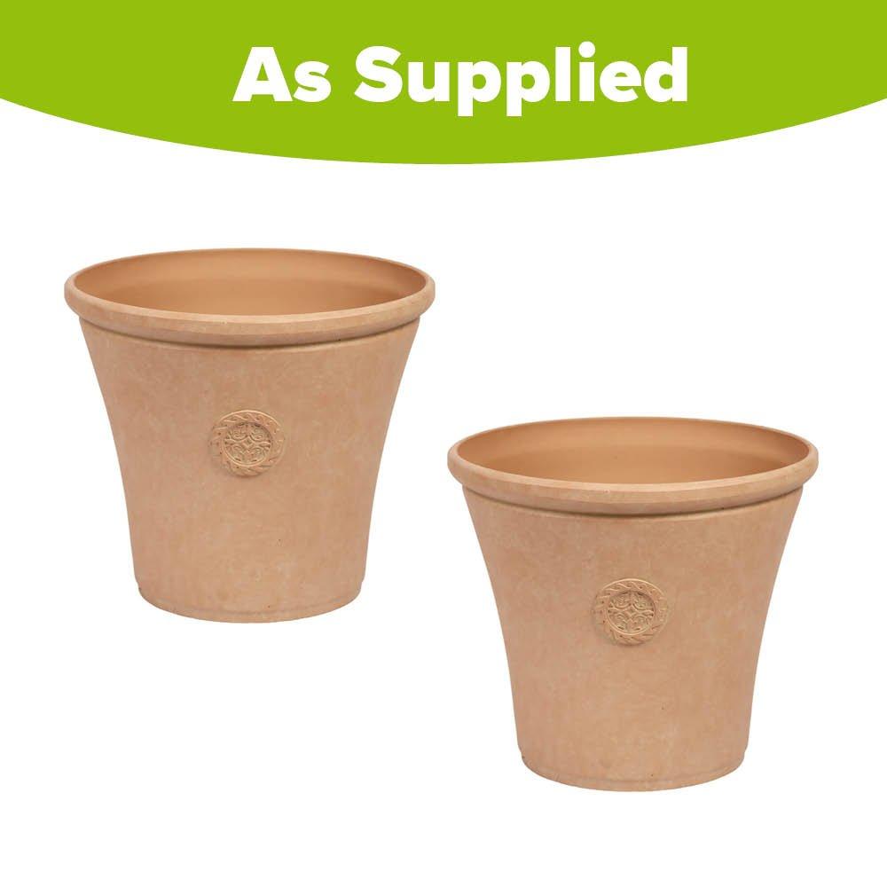 Orange - YouGarden - Pair of Davenport Planters (35cm) - 2