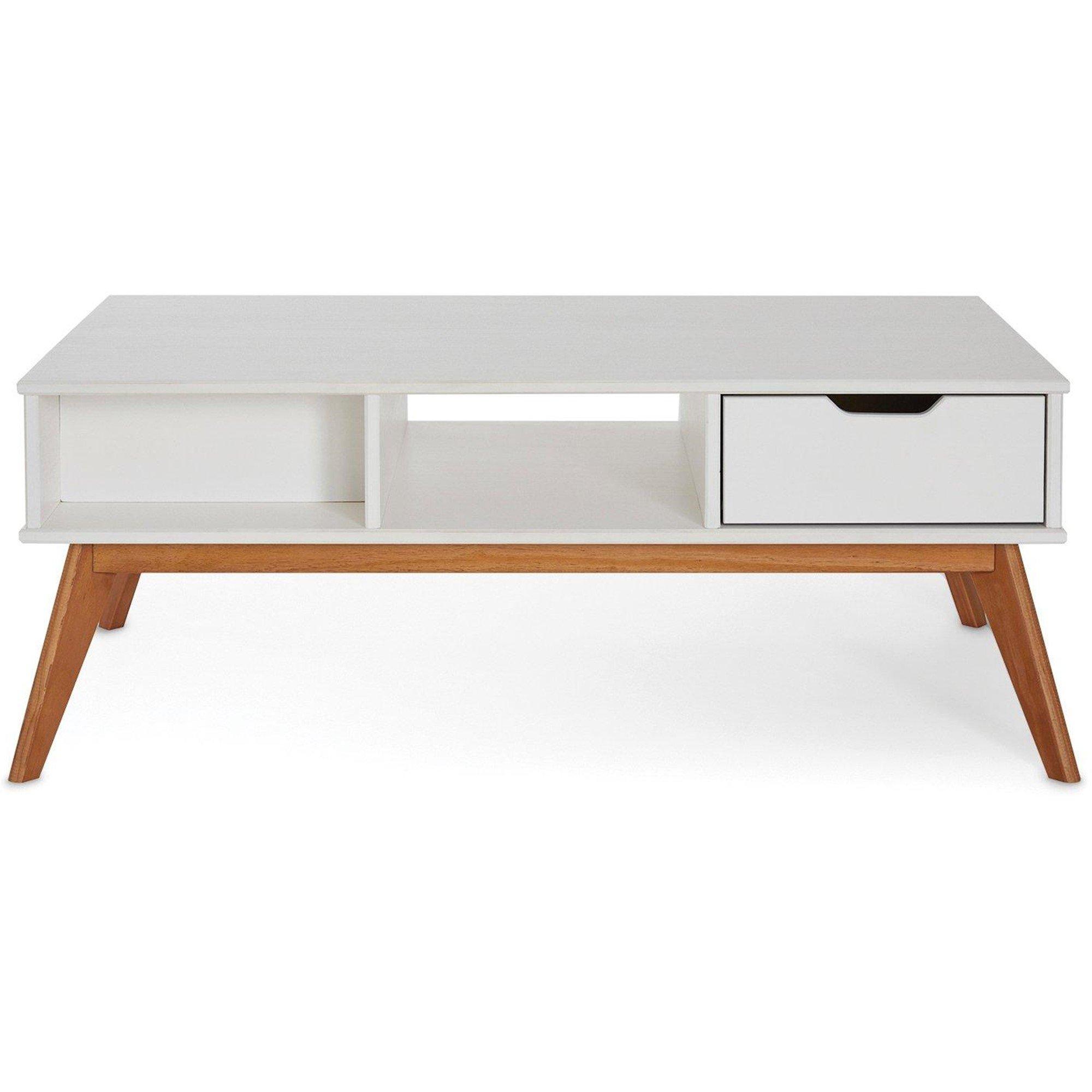 White - Homelife - Bergen Solid Pine Coffee Table