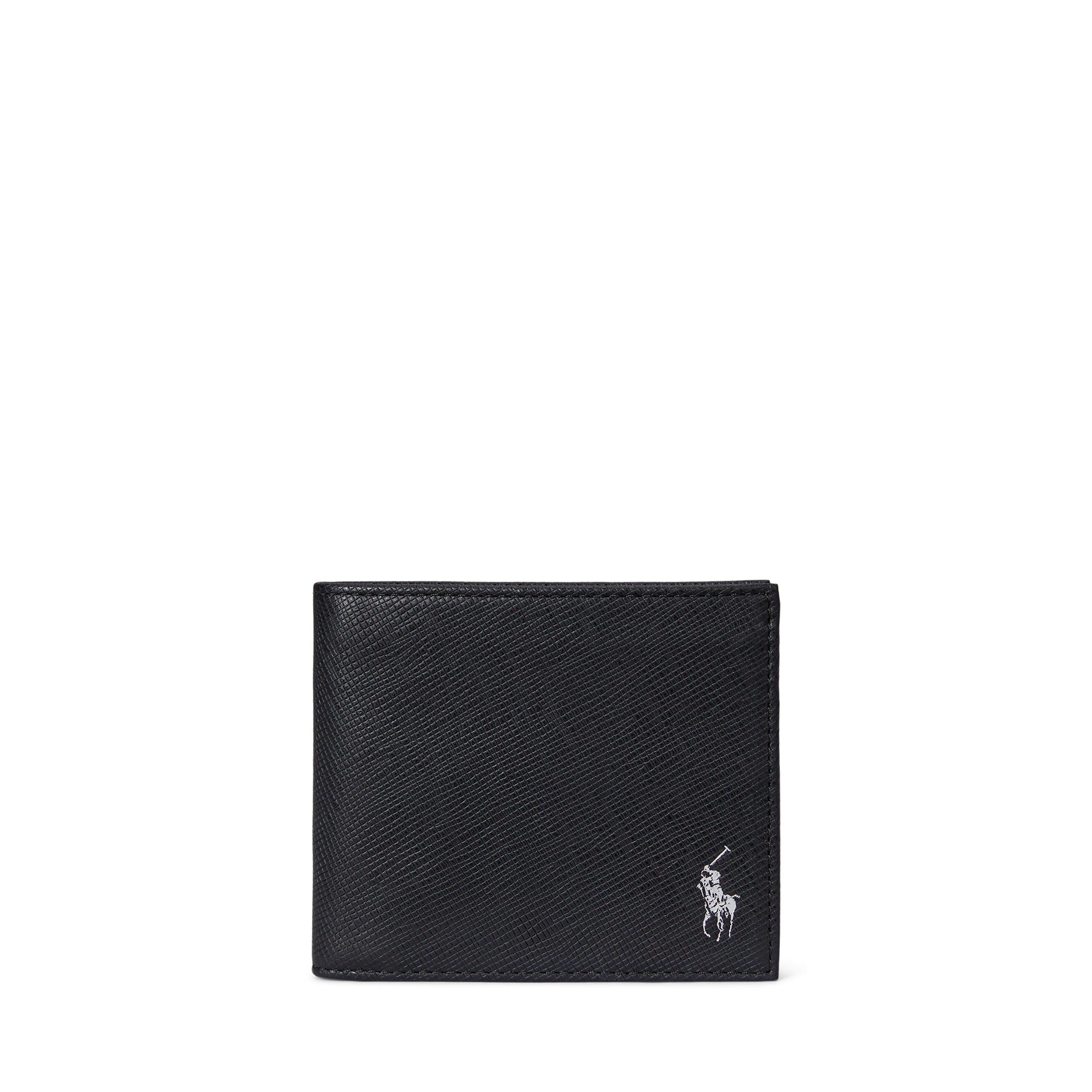 Black/Silver - Polo Ralph Lauren - Saffiano Leather Billfold Wallet - 1