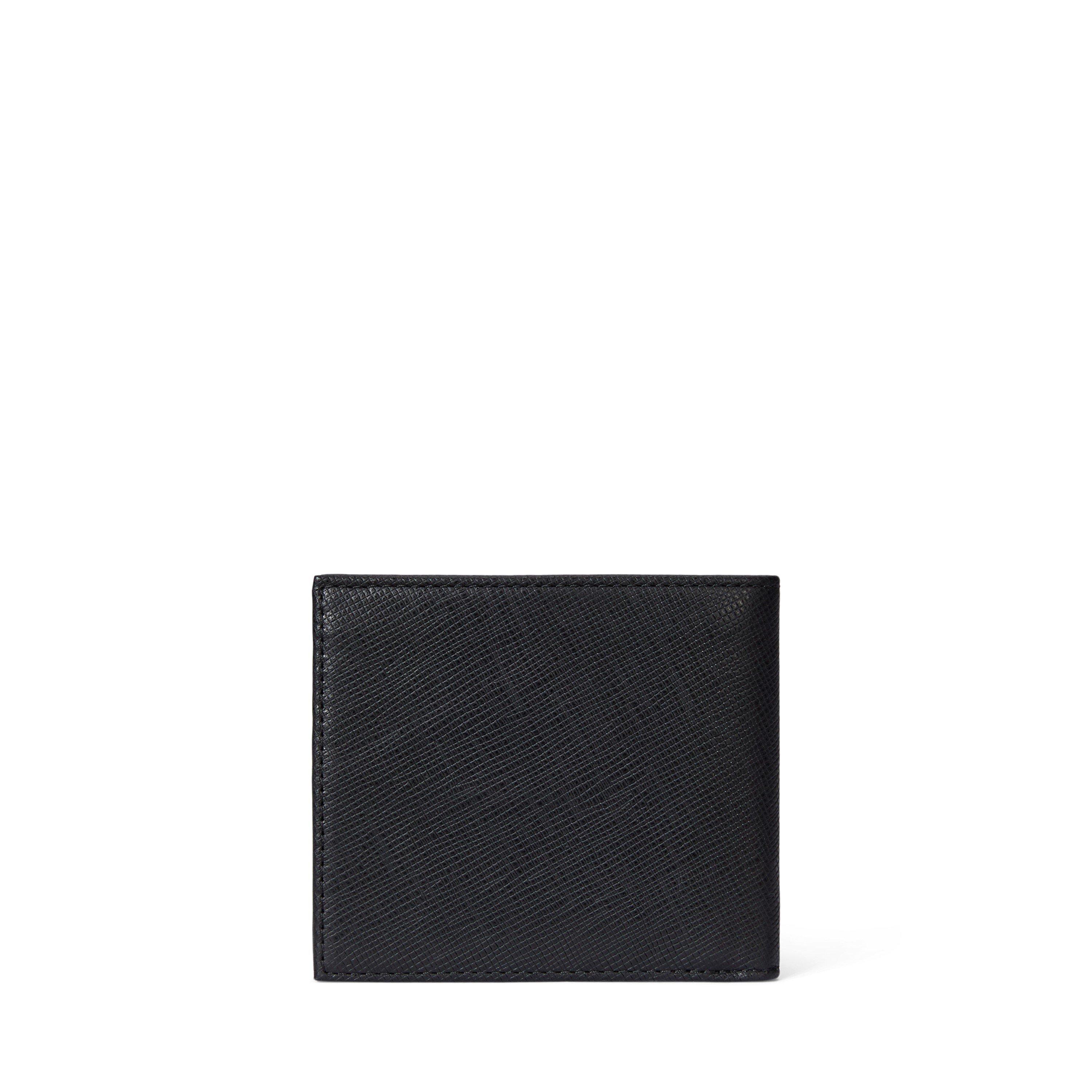 Black/Silver - Polo Ralph Lauren - Saffiano Leather Billfold Wallet - 2