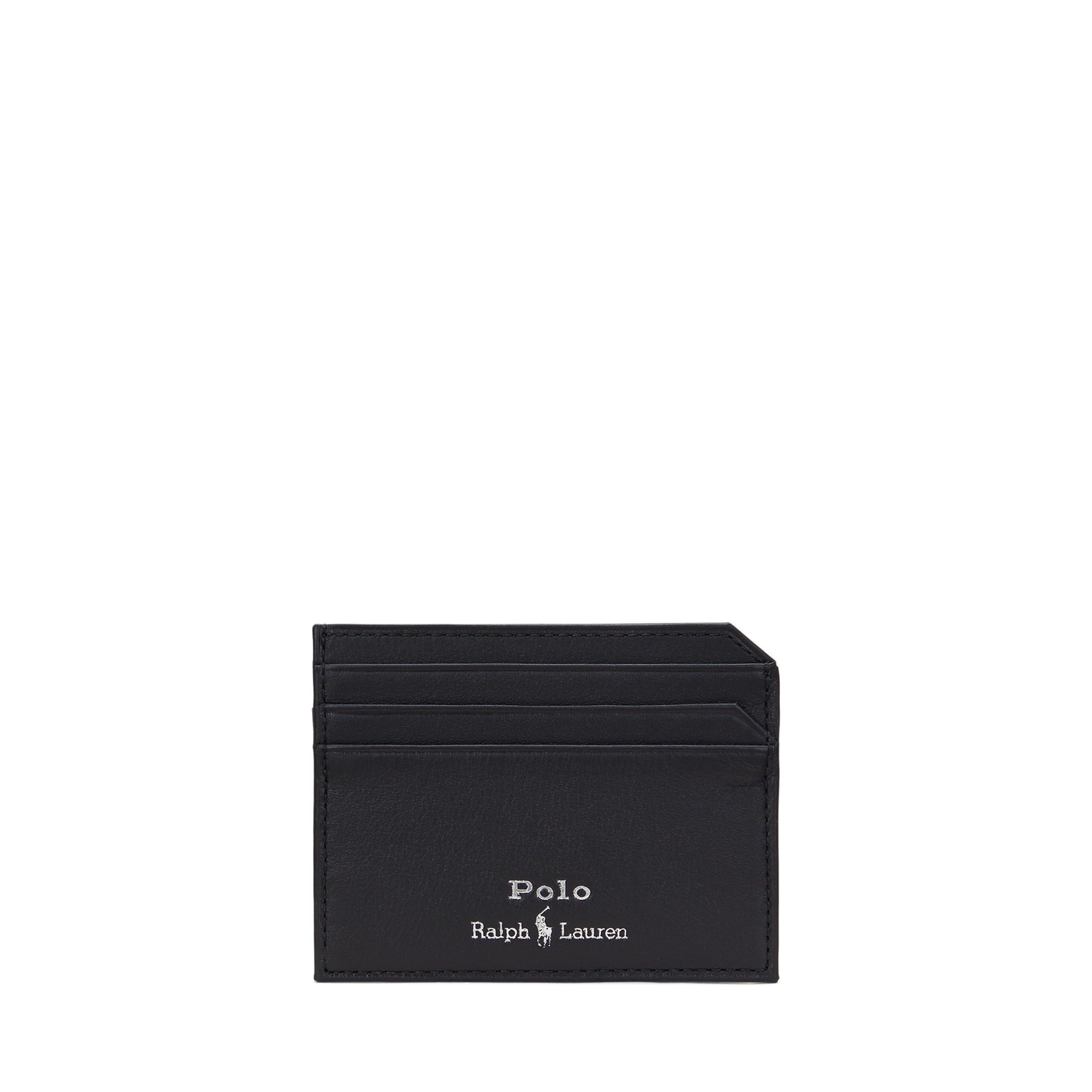 Black - Polo Ralph Lauren - Smooth Leather Credit Card Case - 1