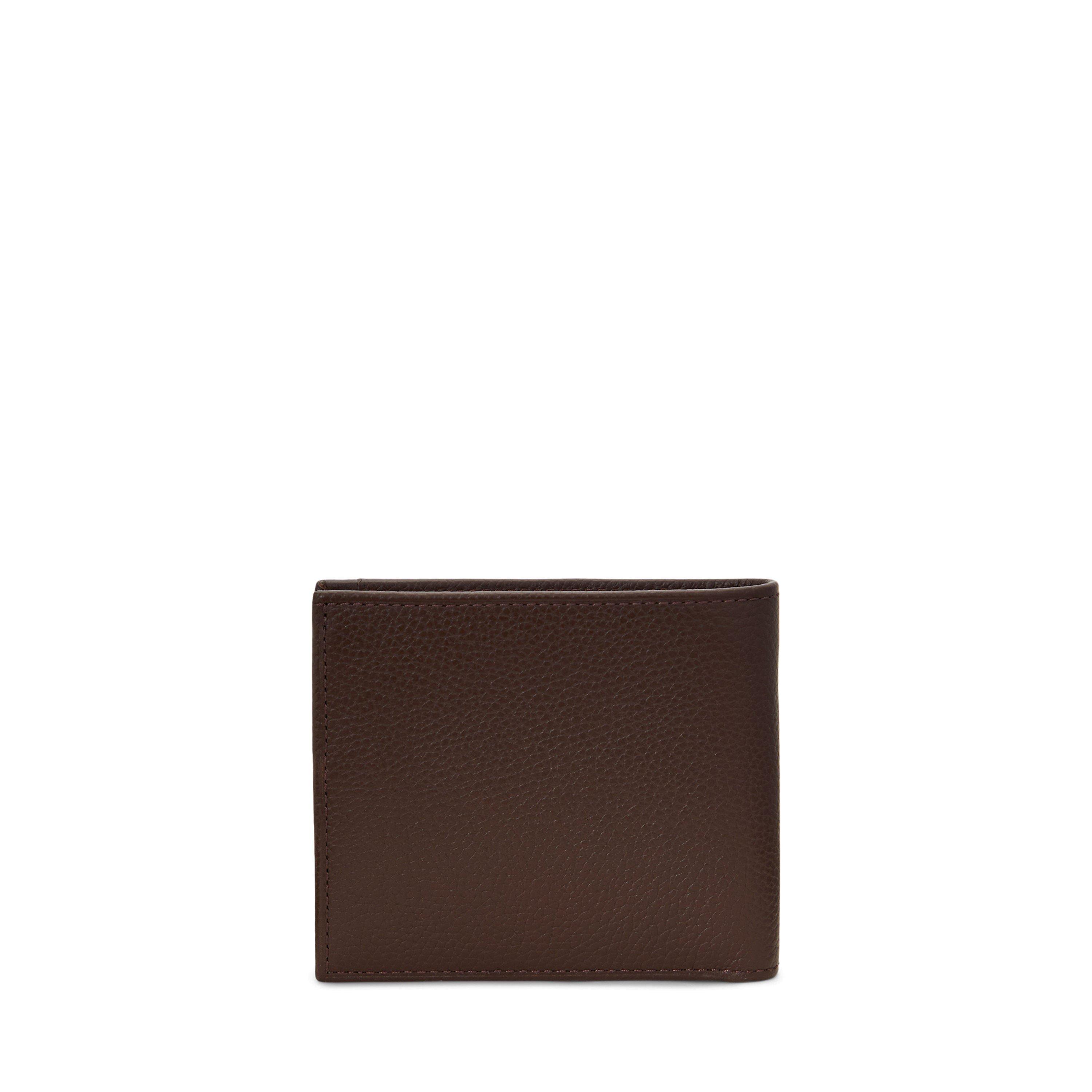 Dark Brown - Polo Ralph Lauren - Pebbled Leather Billfold Wallet - 2