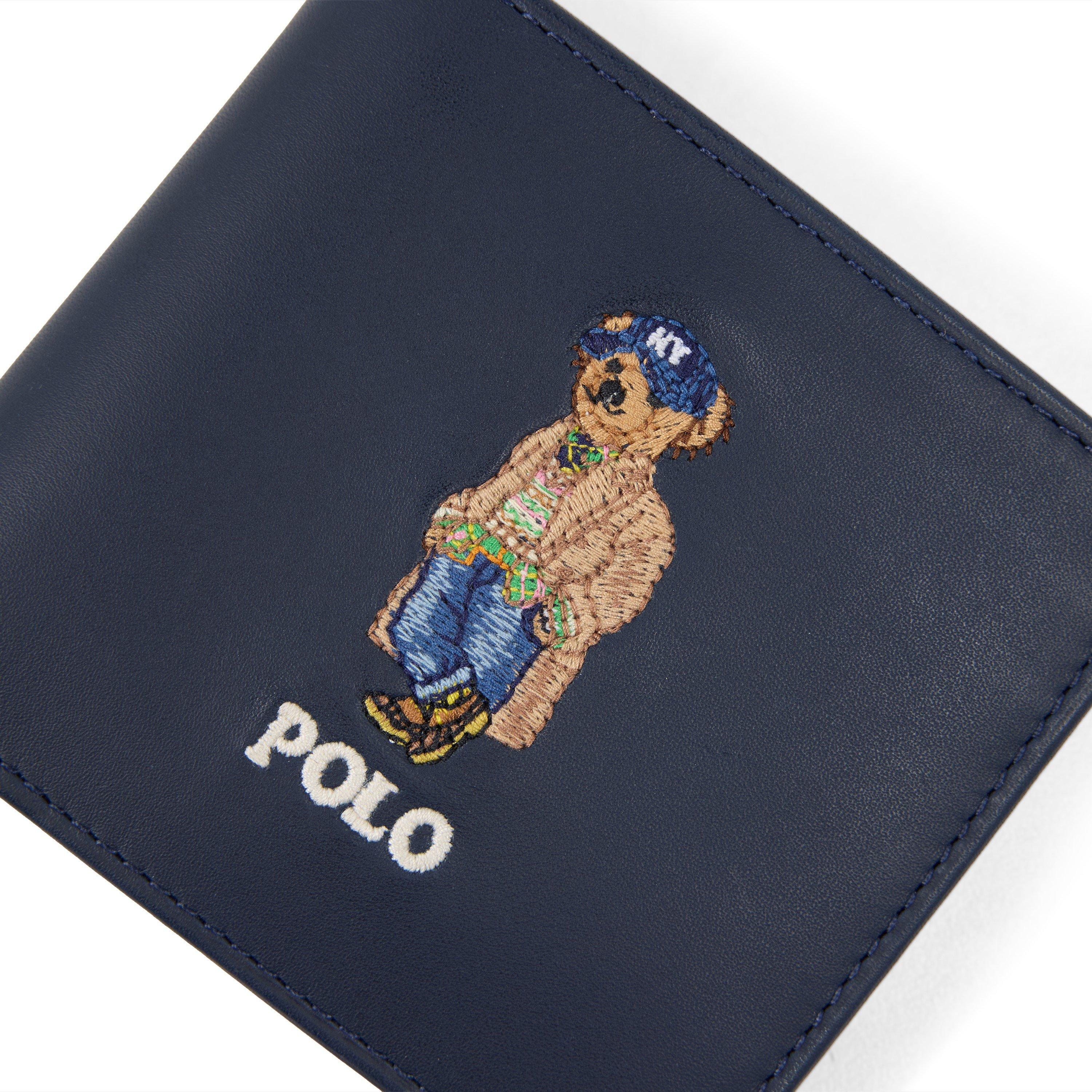 Newport Navy - Polo Ralph Lauren - Polo Bear Medium Bifold Leather Wallet - 4