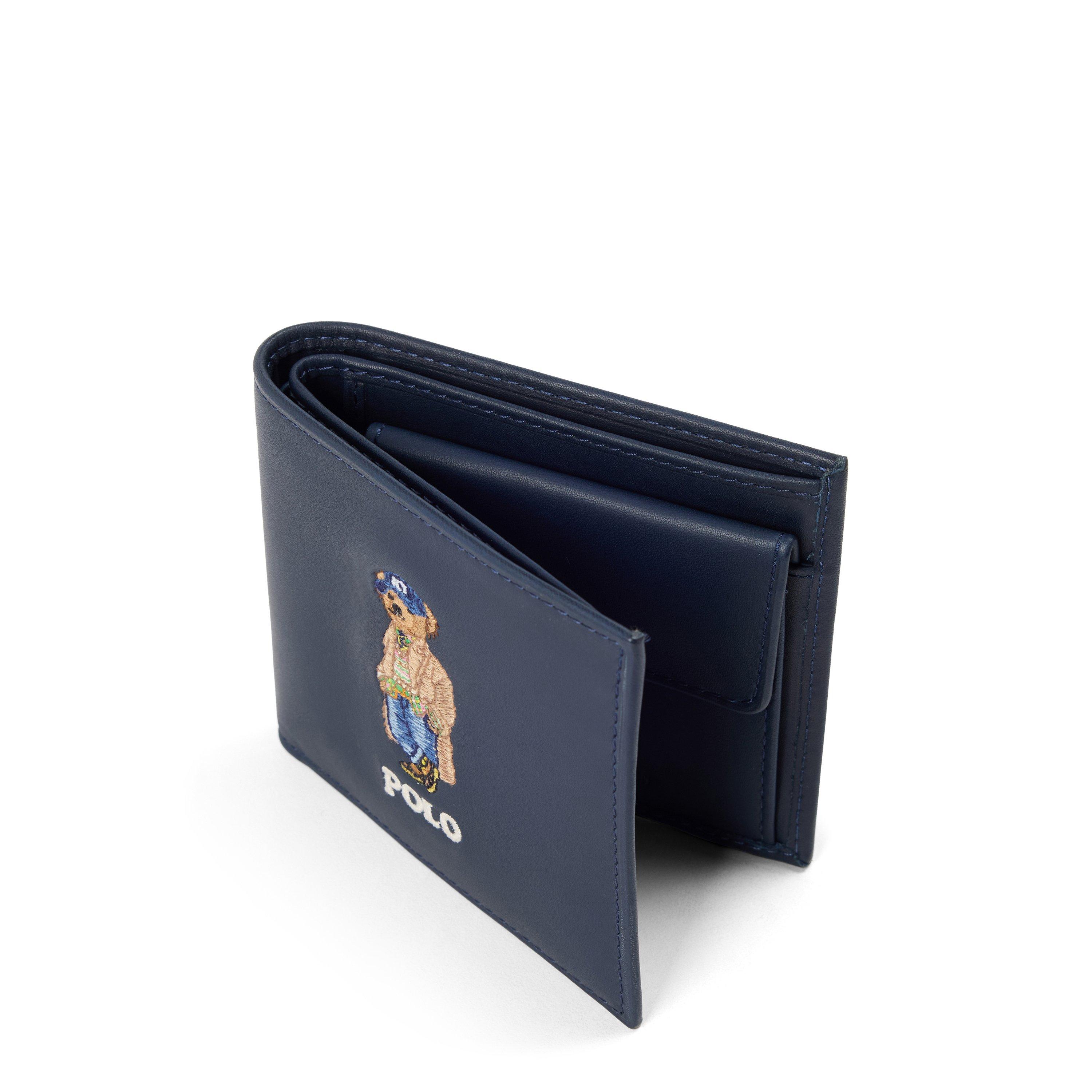 Newport Navy - Polo Ralph Lauren - Polo Bear Medium Bifold Leather Wallet - 5