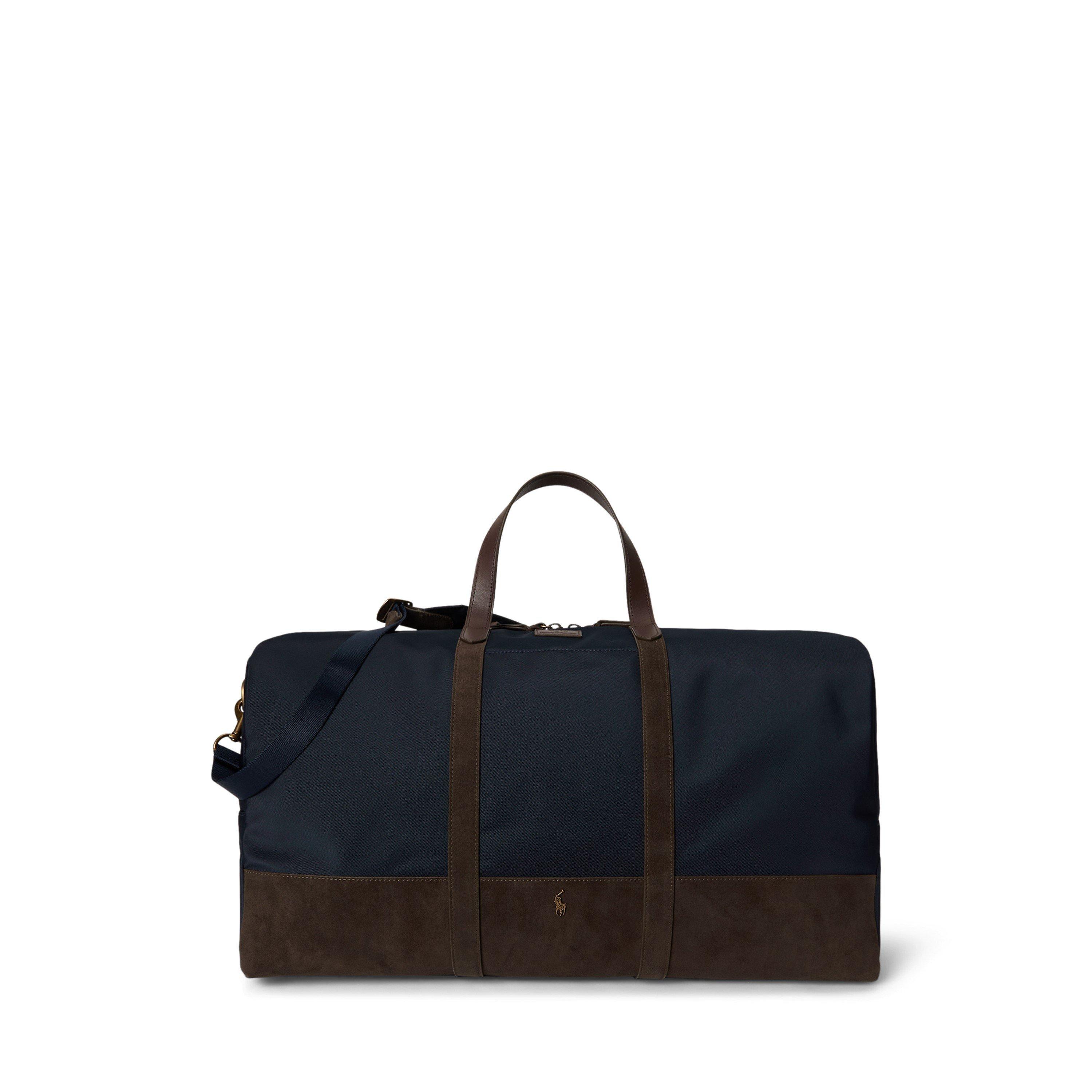 NwprtNavy/Brown - Polo Ralph Lauren - Men's Medium Duffle Cotton Holdall - 1