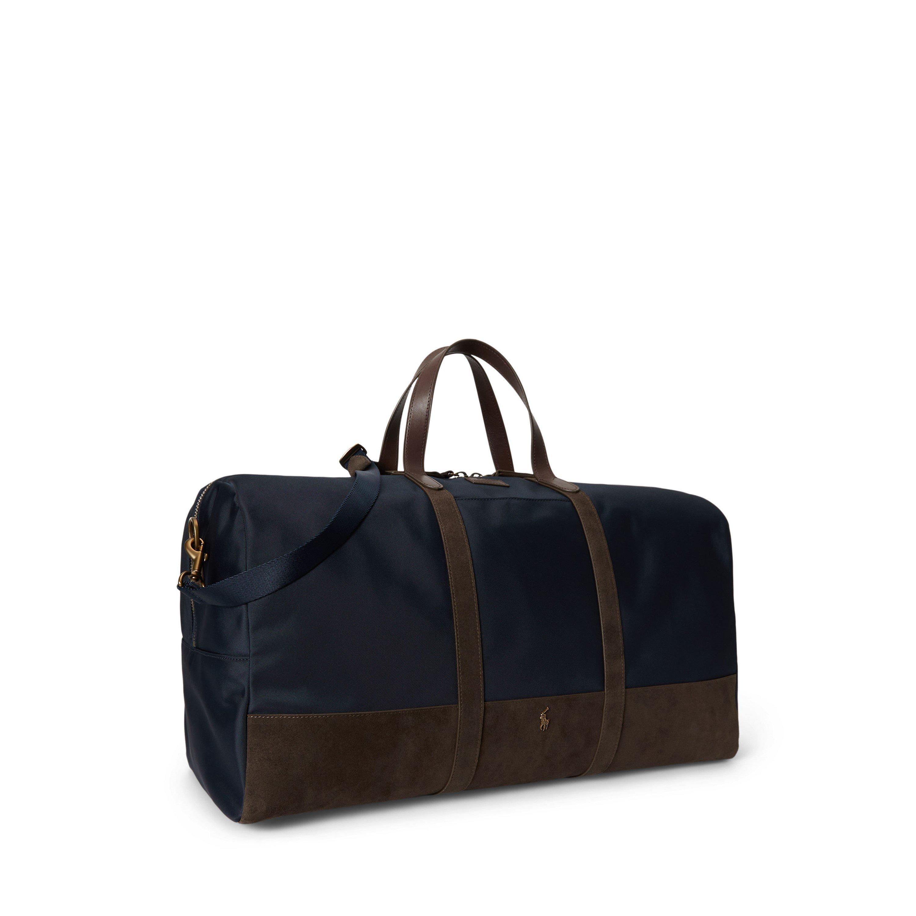 NwprtNavy/Brown - Polo Ralph Lauren - Men's Medium Duffle Cotton Holdall - 2