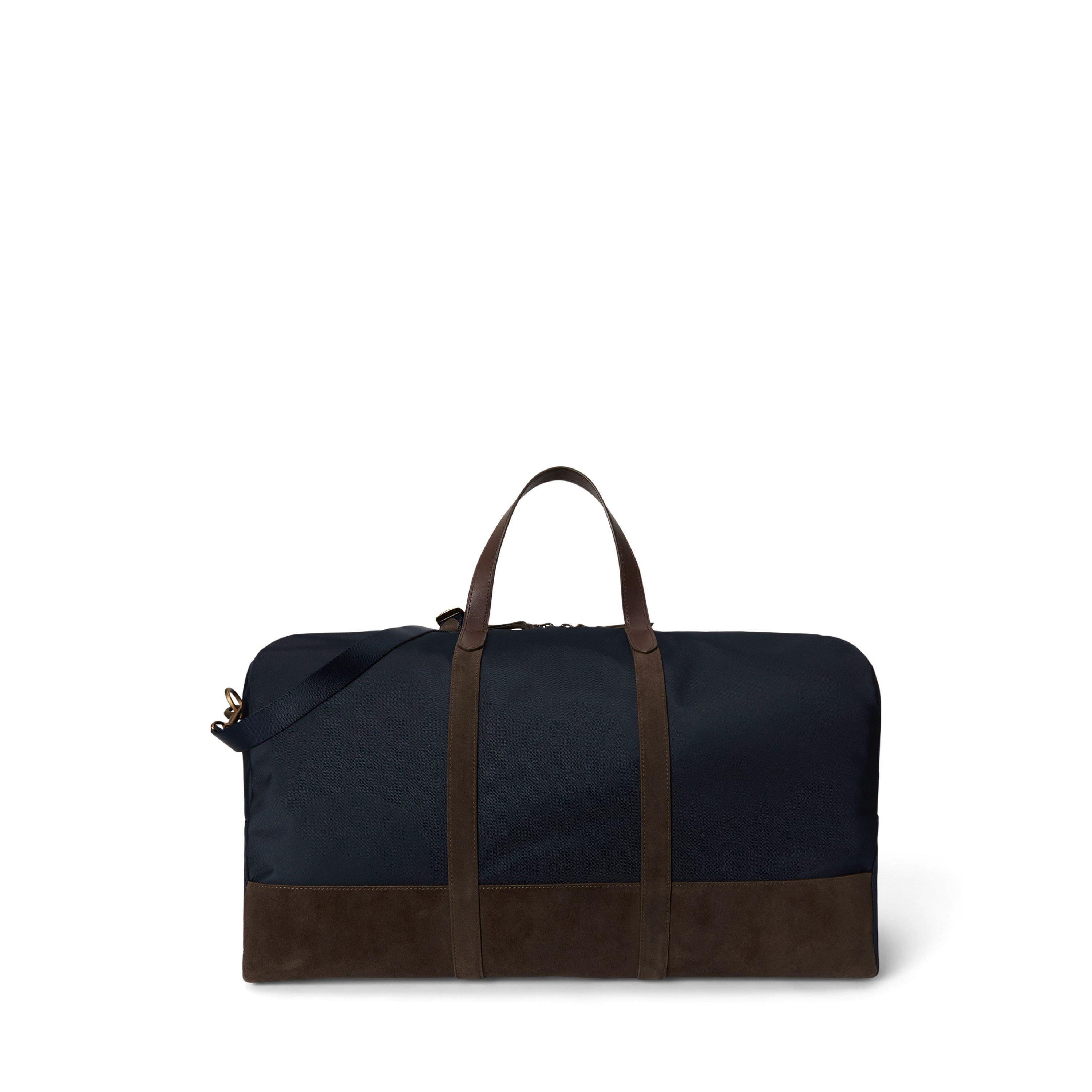 NwprtNavy/Brown - Polo Ralph Lauren - Men's Medium Duffle Cotton Holdall - 3