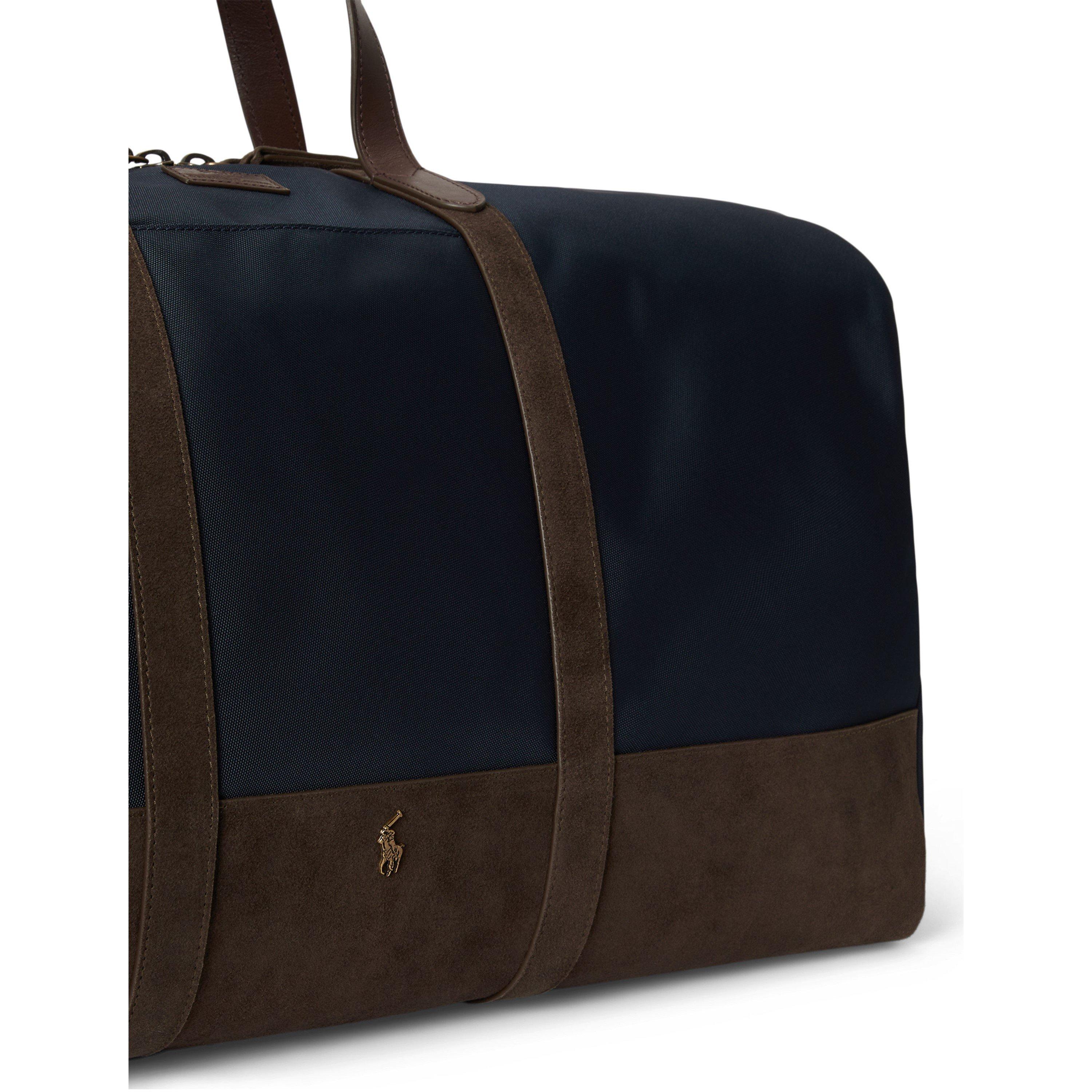 NwprtNavy/Brown - Polo Ralph Lauren - Men's Medium Duffle Cotton Holdall - 4