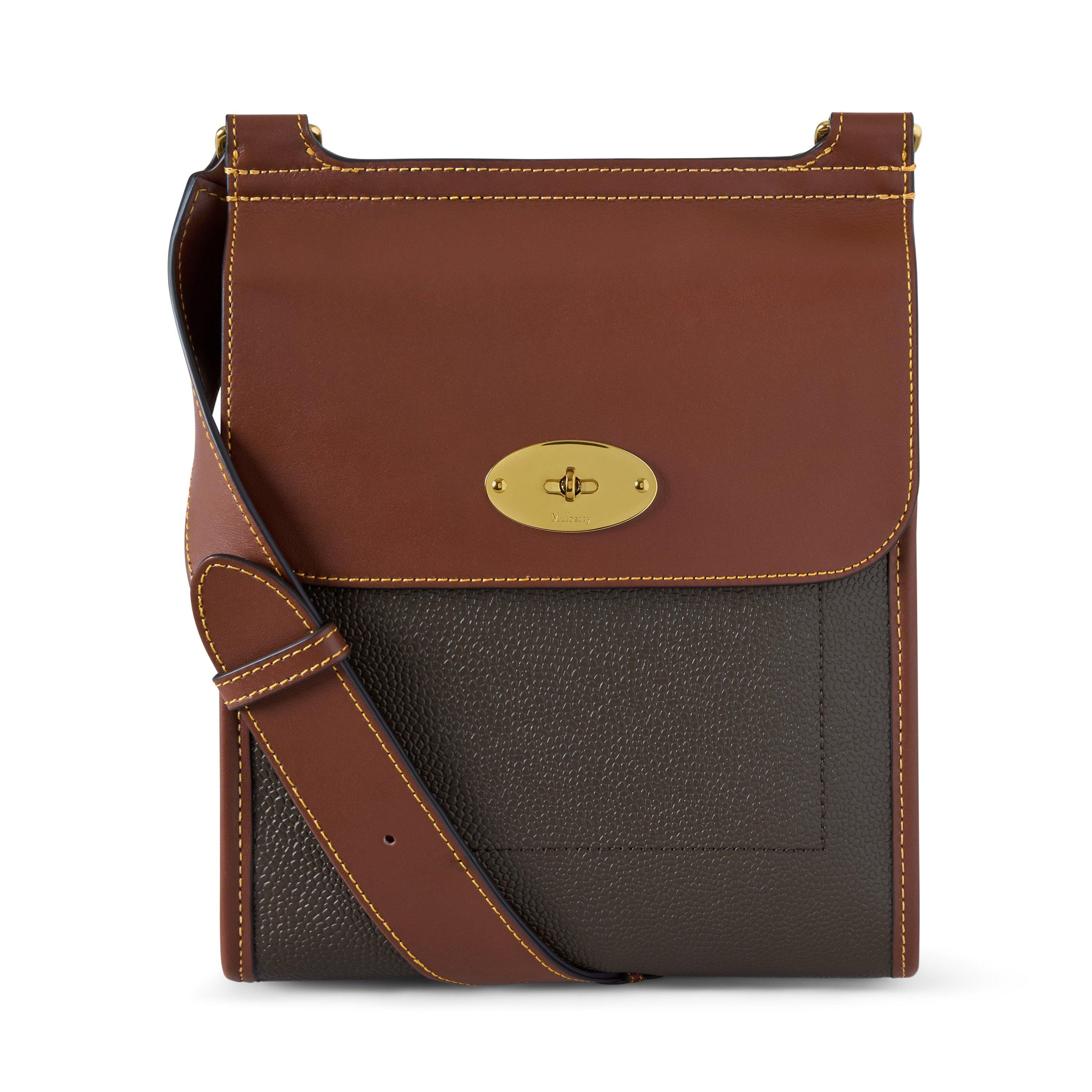 Mole-Cognac - Mulberry - Antony Eco Scotchgrain & Leather Satchel - 1