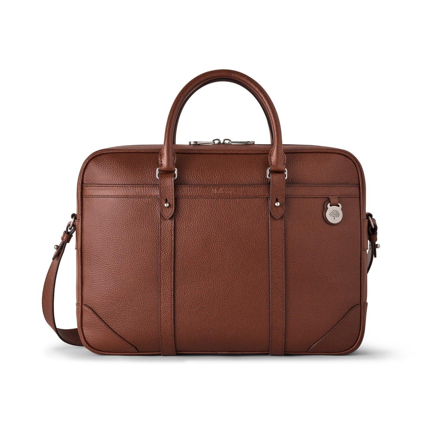 MULBERRY 헤리티지 가죽 노트북 브리프케이스