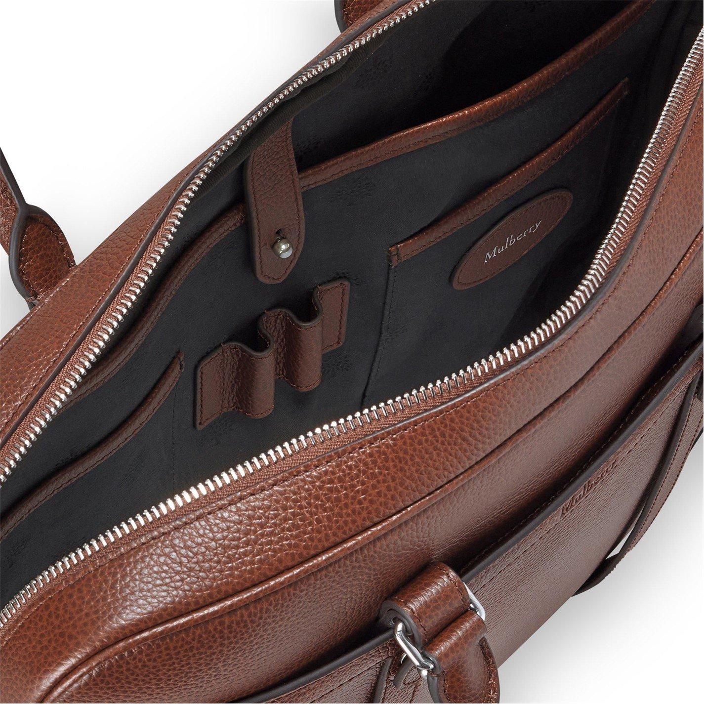 Oak - Mulberry - Heritage Leather Laptop Briefcase - 5