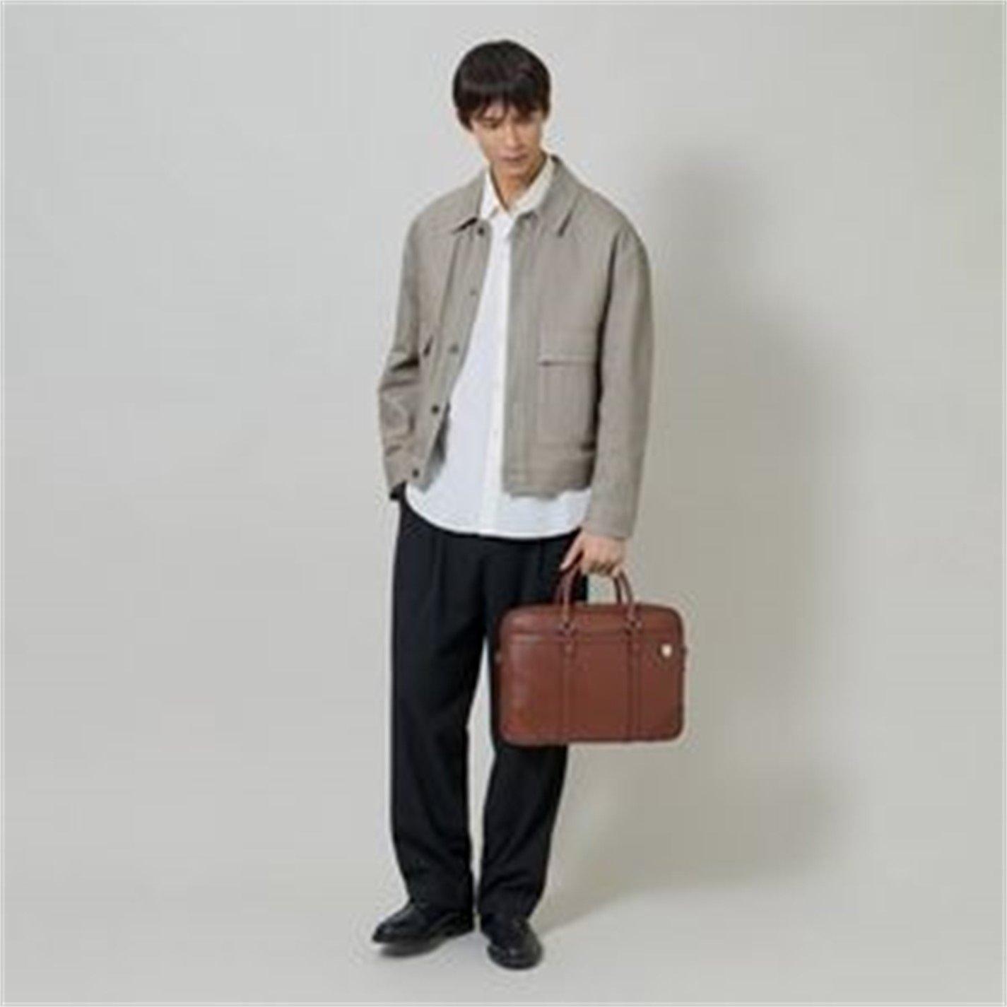 Oak - Mulberry - Heritage Leather Laptop Briefcase - 7