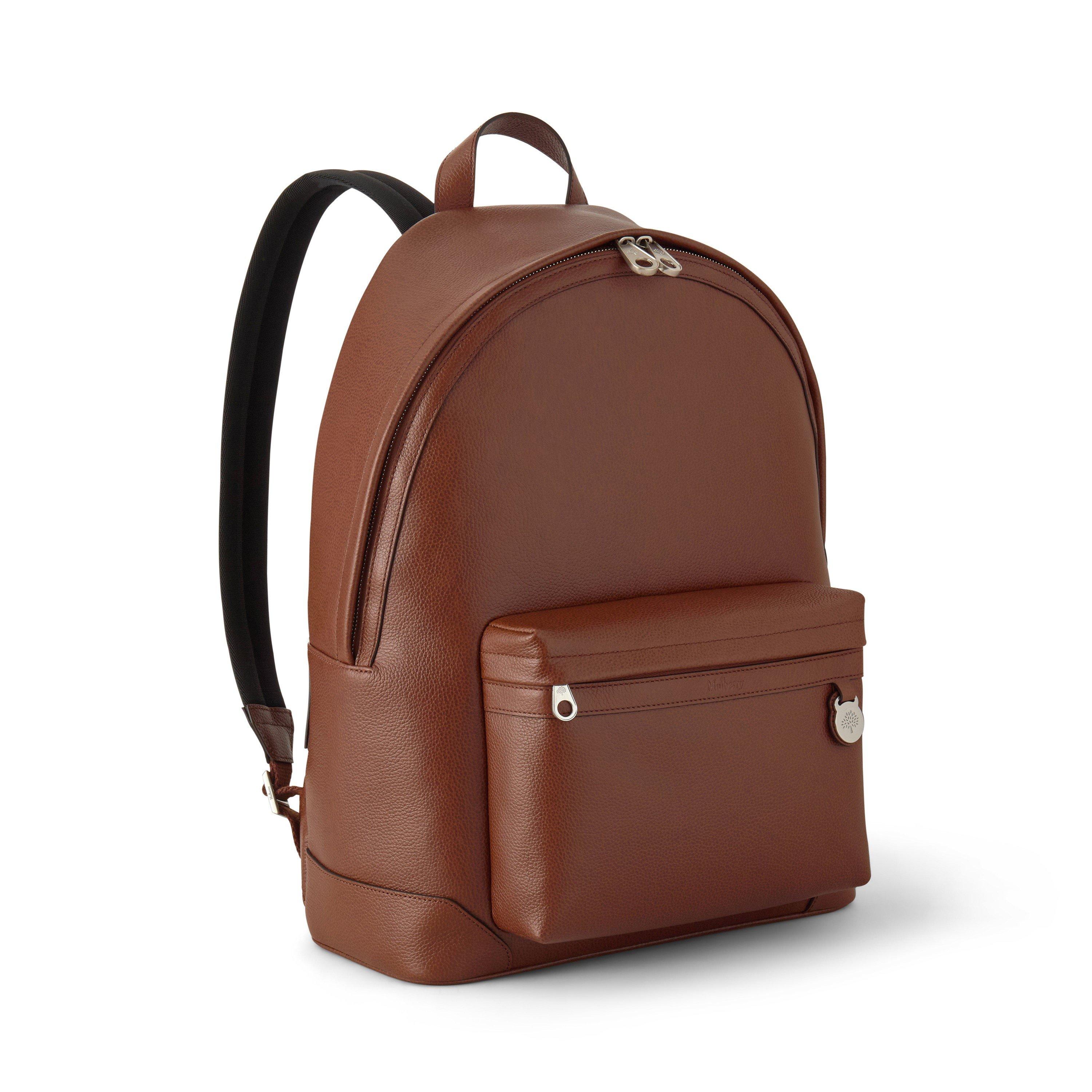 Oak - Mulberry - Heritage Leather Zipped Backpack - 3