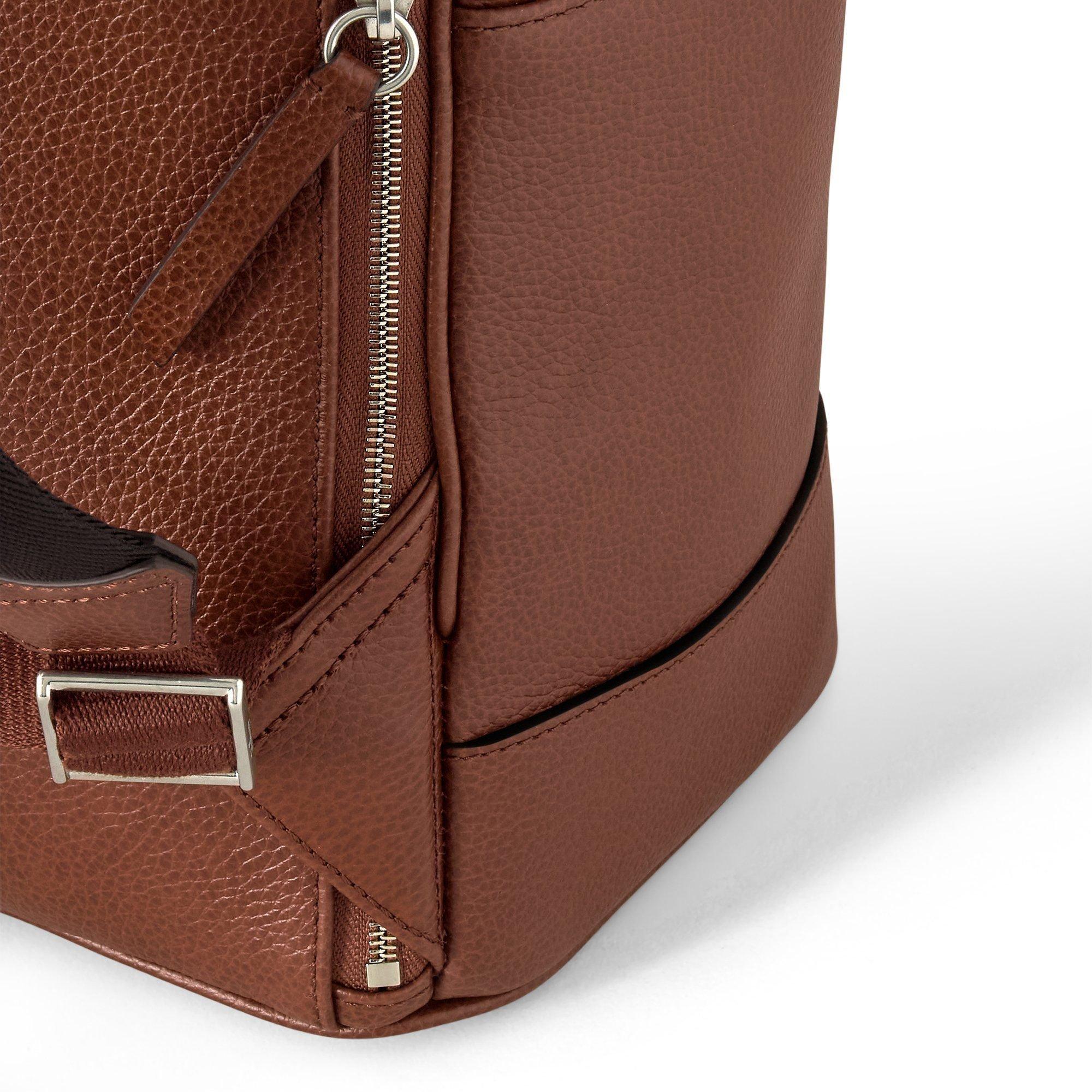 Oak - Mulberry - Heritage Leather Zipped Backpack - 4