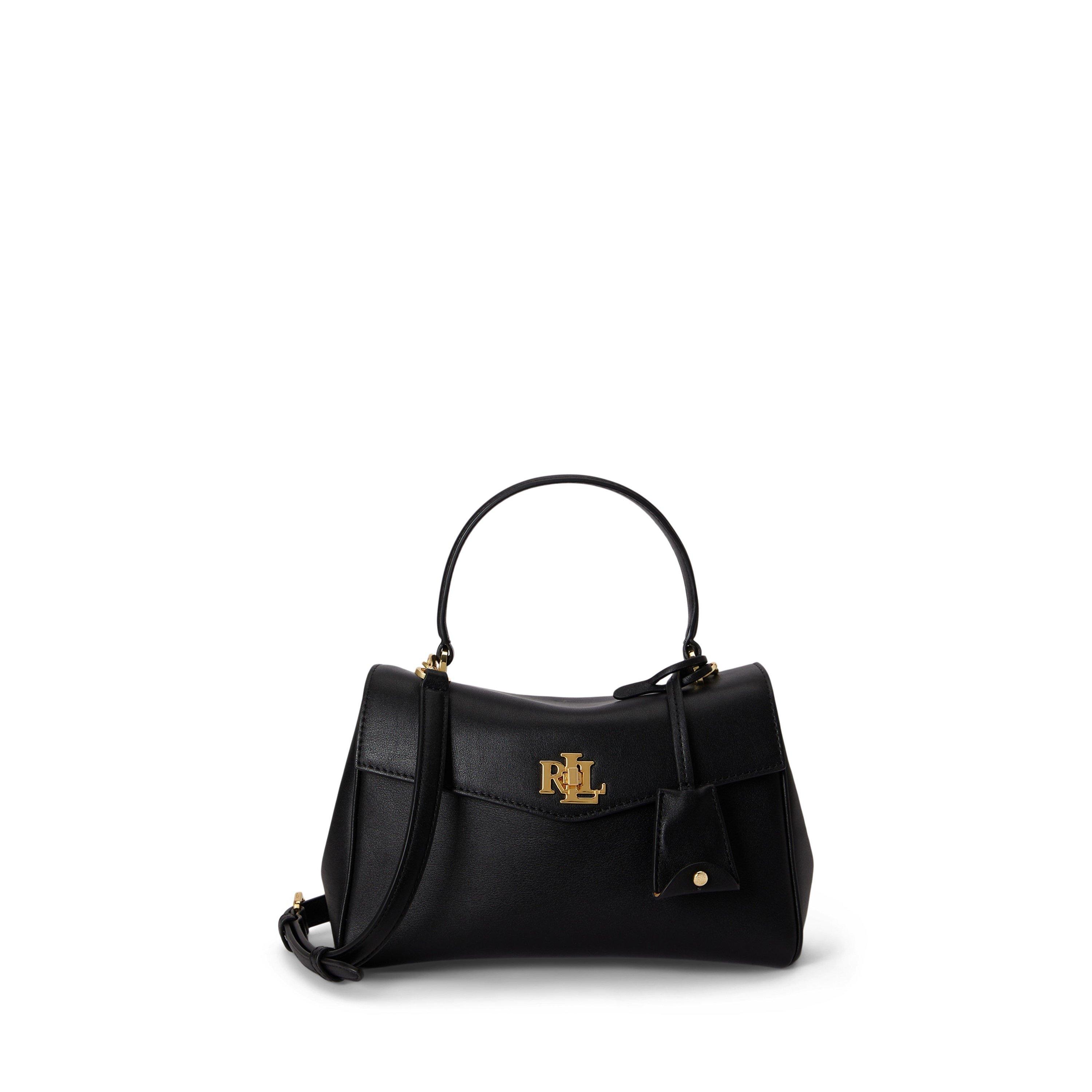 BLACK - Lauren by Ralph Lauren - Women's Farrah Small Leather Satchel - 1